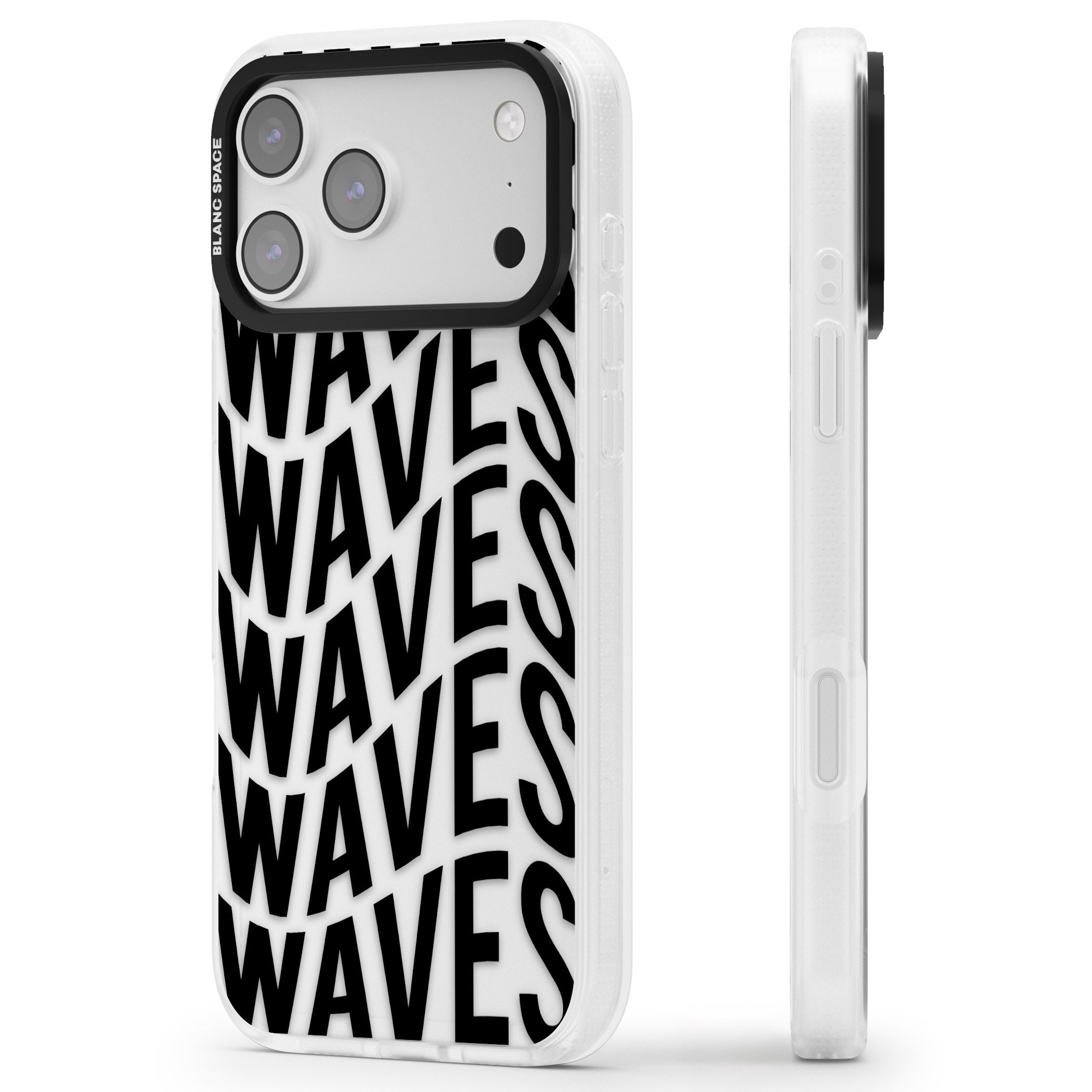 Waves iPhone 17 Pro Impact Air Clear Phone Case Side Profile