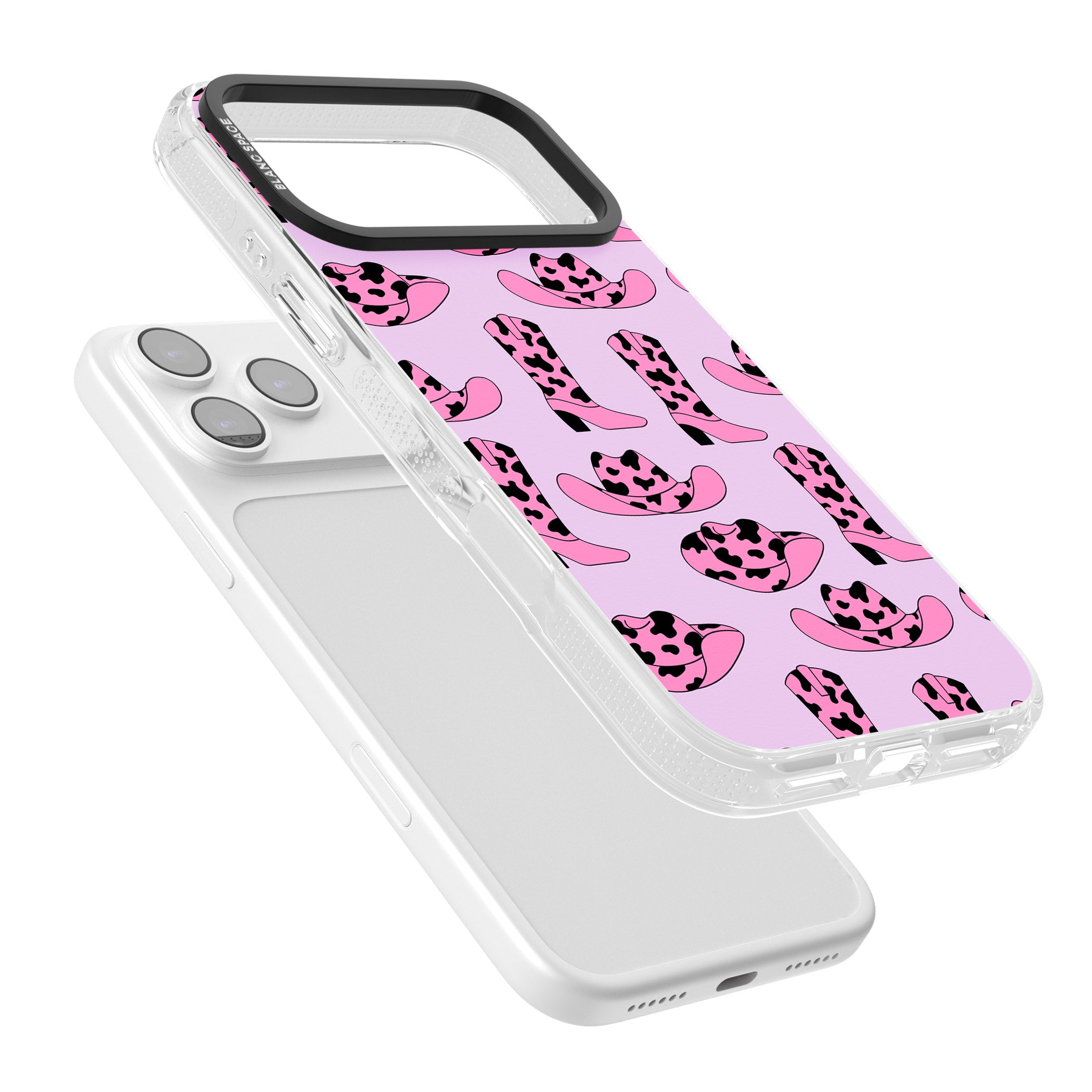 Cow Girl Pattern iPhone 17 Pro Impact Air Clear Phone Case Colours