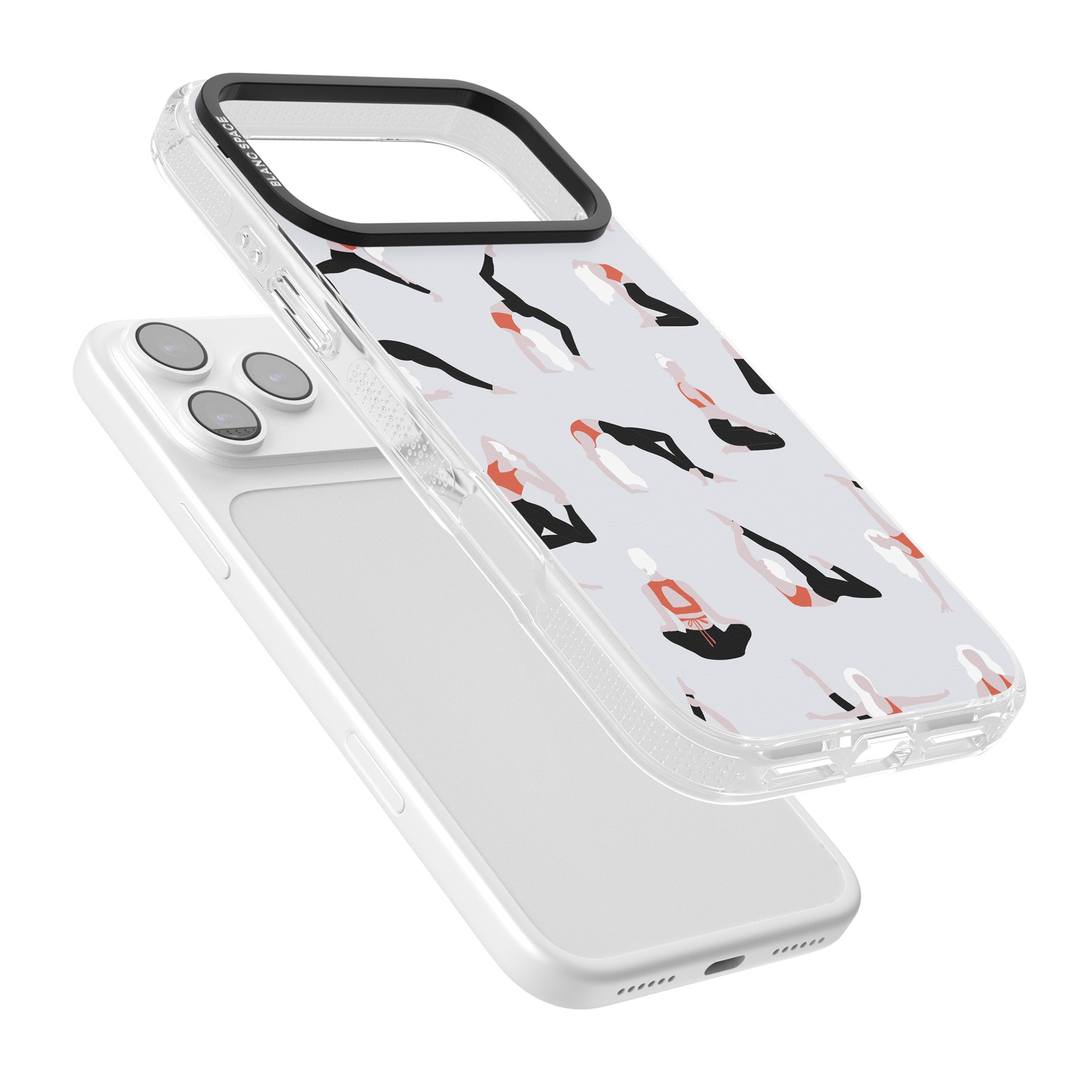 Yoga Poses Standard iPhone 17 Pro Max Impact Air Clear Phone Case Colours