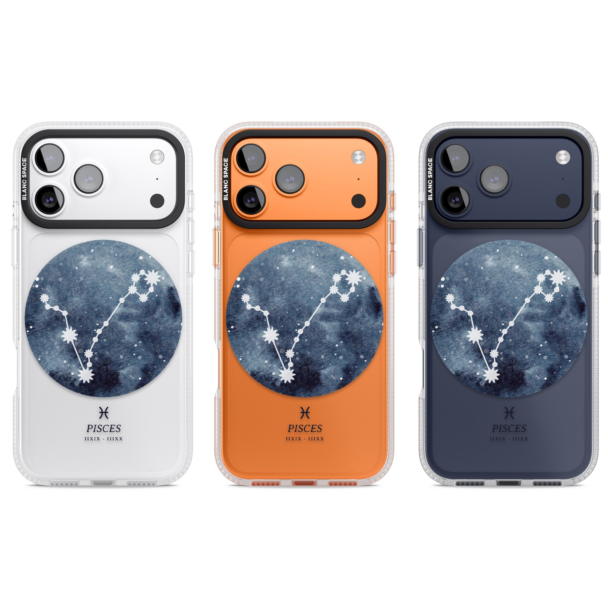 Pisces Zodiac Constellation iPhone 17 Pro Impact Air Clear Phone Case APT Impact Protection