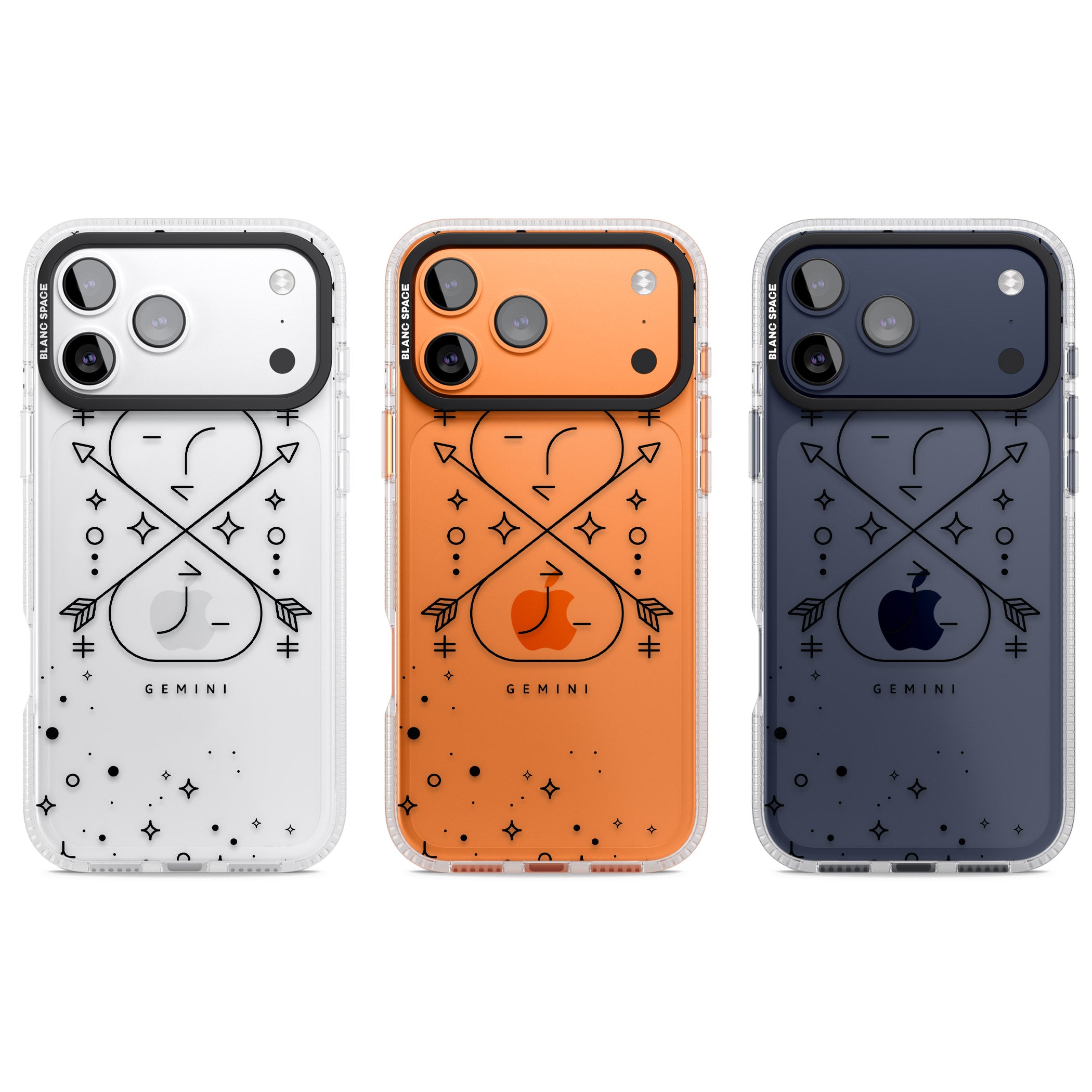 Gemini Zodiac iPhone 17 Pro Impact Air Clear Phone Case APT Impact Protection