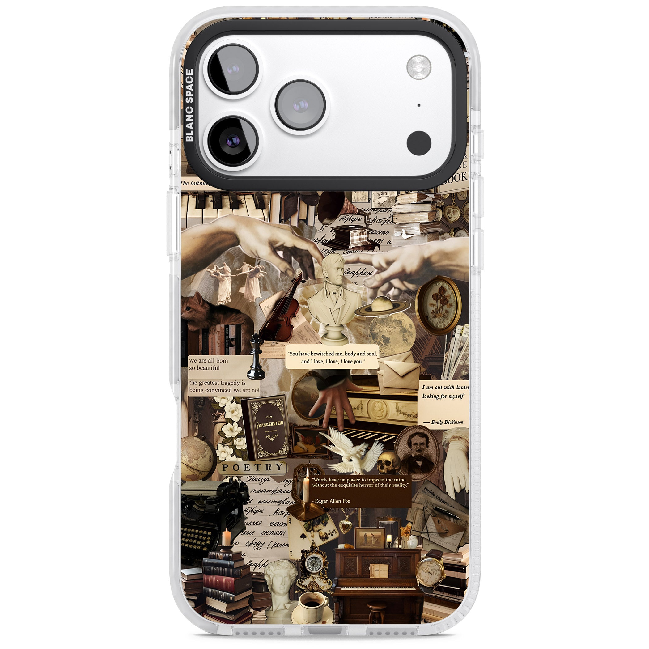 Antique Collage iPhone 17 Pro Impact Clear Phone Case