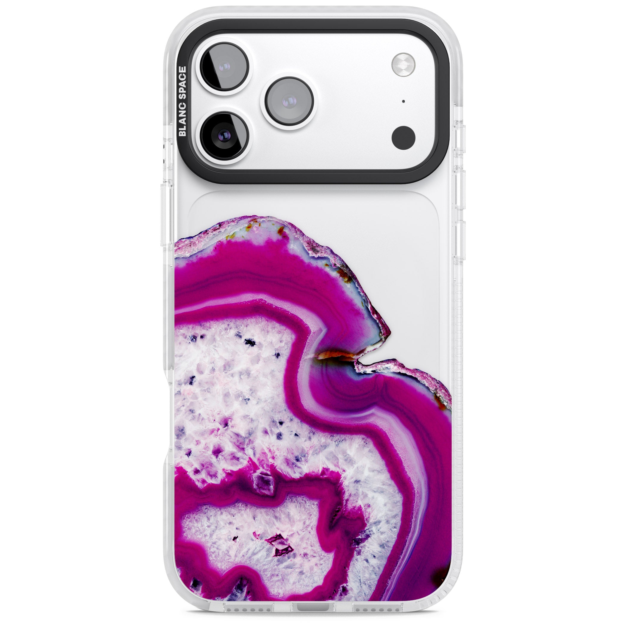 Violet Crystal Agate iPhone 17 Pro Impact Clear Phone Case