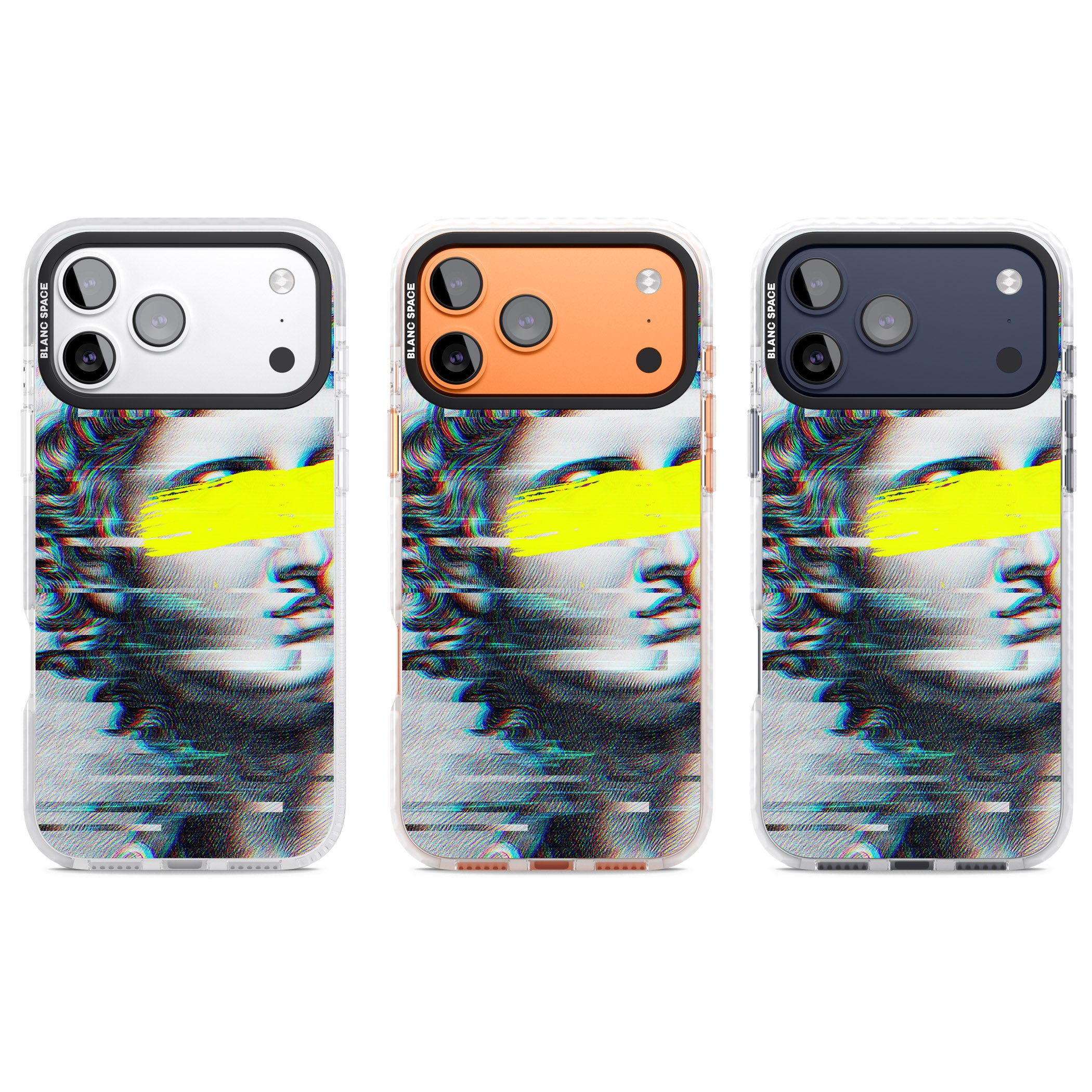 Glitched Fragment iPhone 17 Pro Impact Clear Phone Case APT Impact Protection