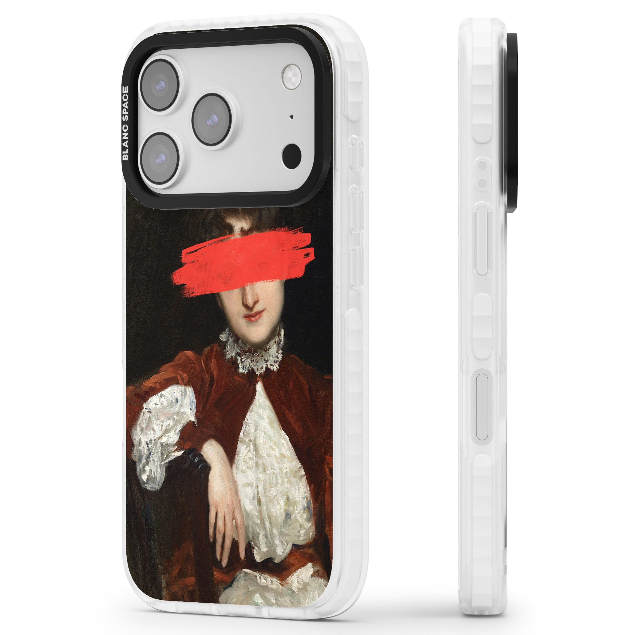 Paint Stroke iPhone 17 Pro Impact Clear Phone Case Side Profile