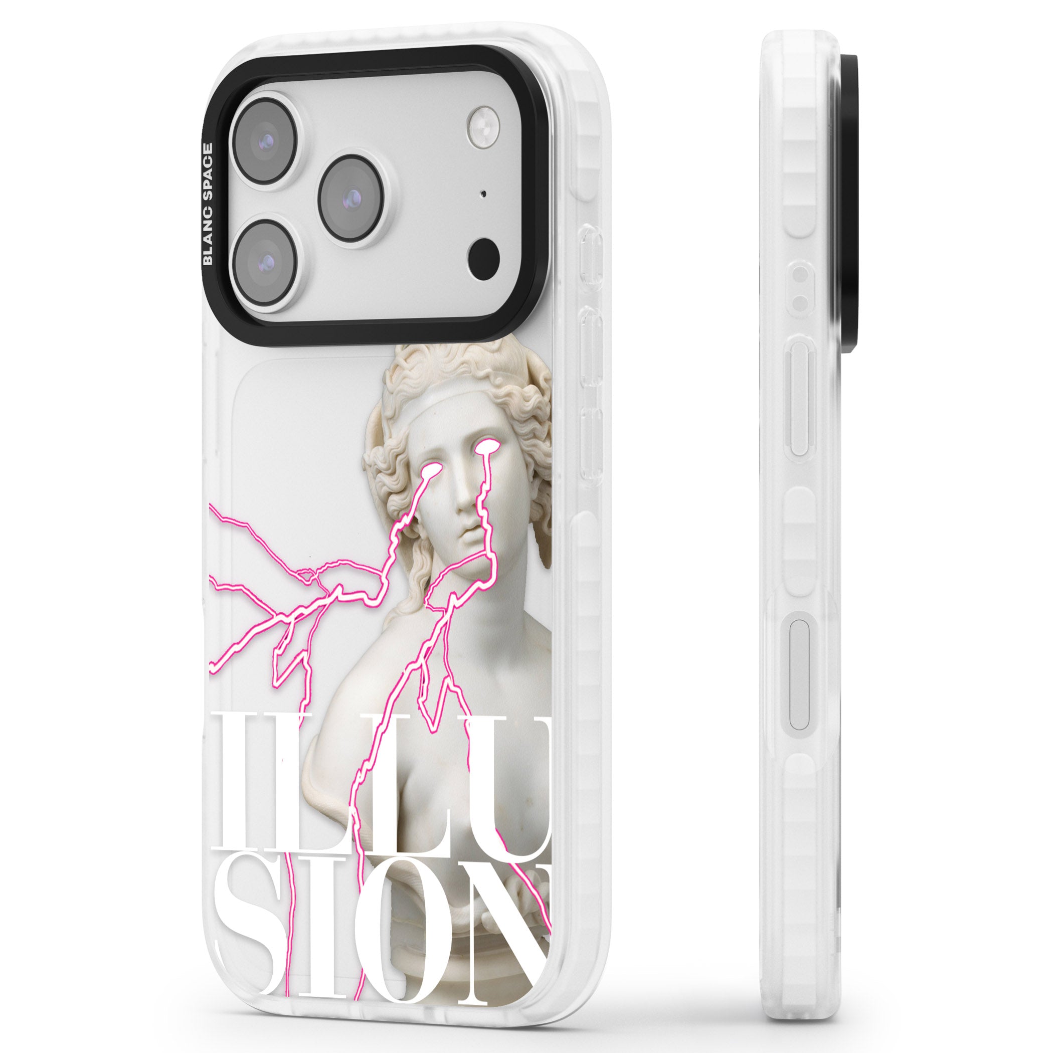 Illusion iPhone 17 Pro Impact Clear Phone Case Side Profile