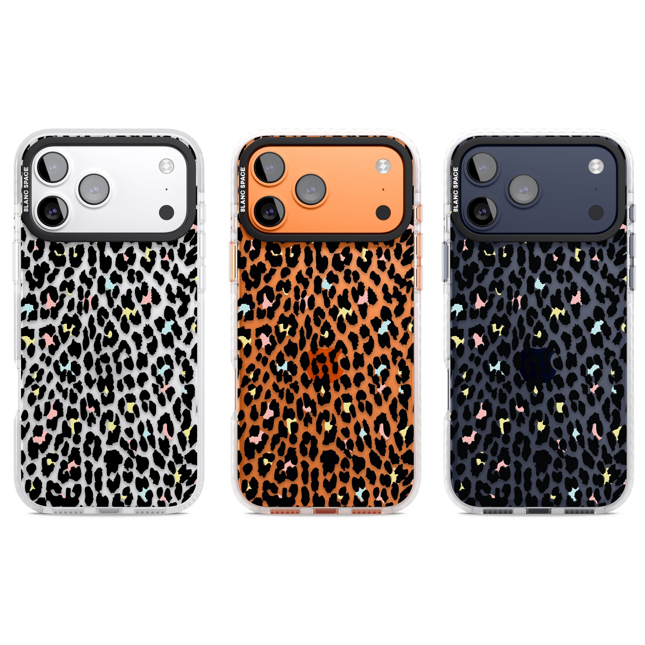 Pastel Leopard Print iPhone 17 Pro Impact Clear Phone Case APT Impact Protection