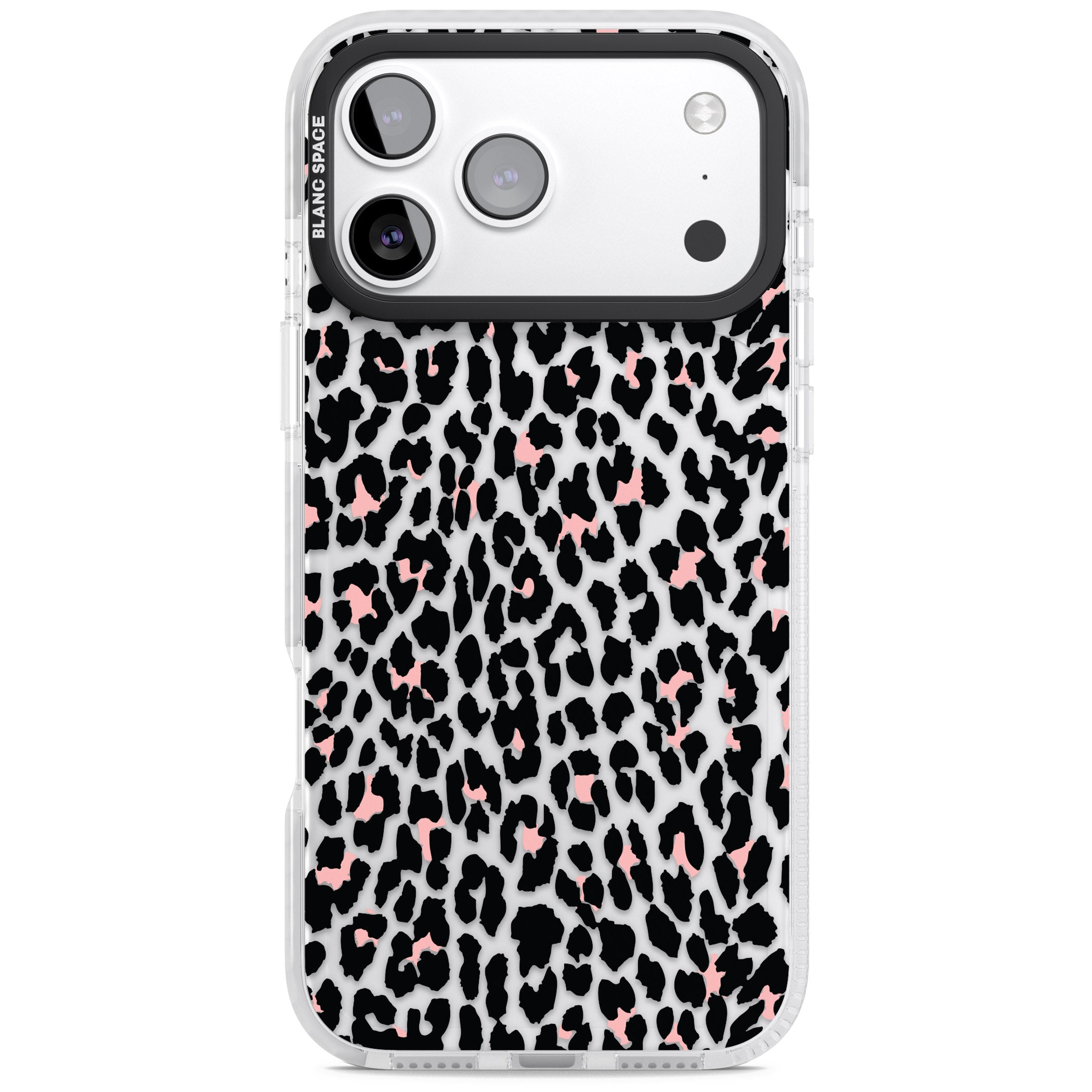 Pink Leopard Print iPhone 17 Pro Impact Clear Phone Case