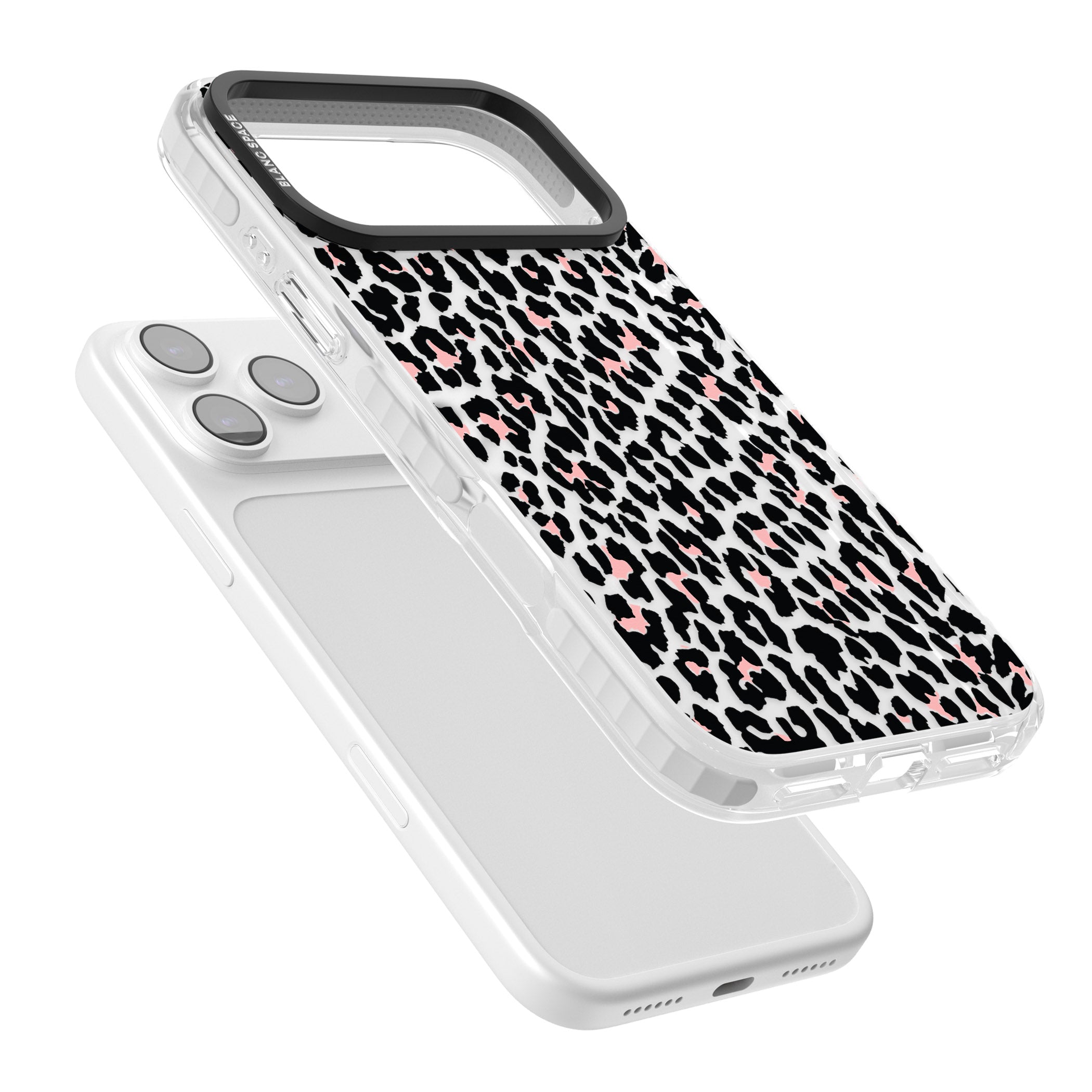 Pink Leopard Print iPhone 17 Pro Impact Clear Phone Case Colours