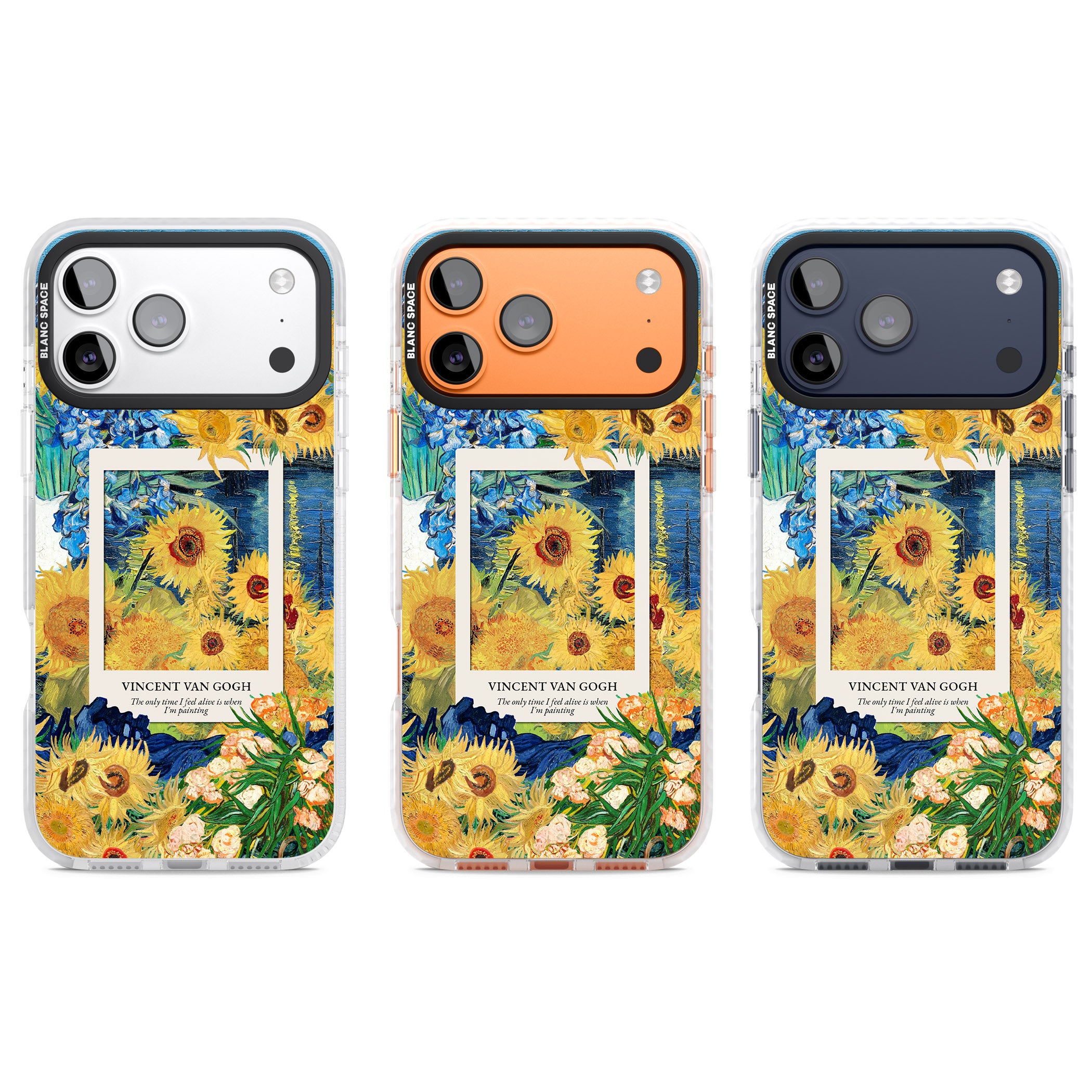 Van Gogh Sunflowers iPhone 17 Pro Impact Clear Phone Case APT Impact Protection