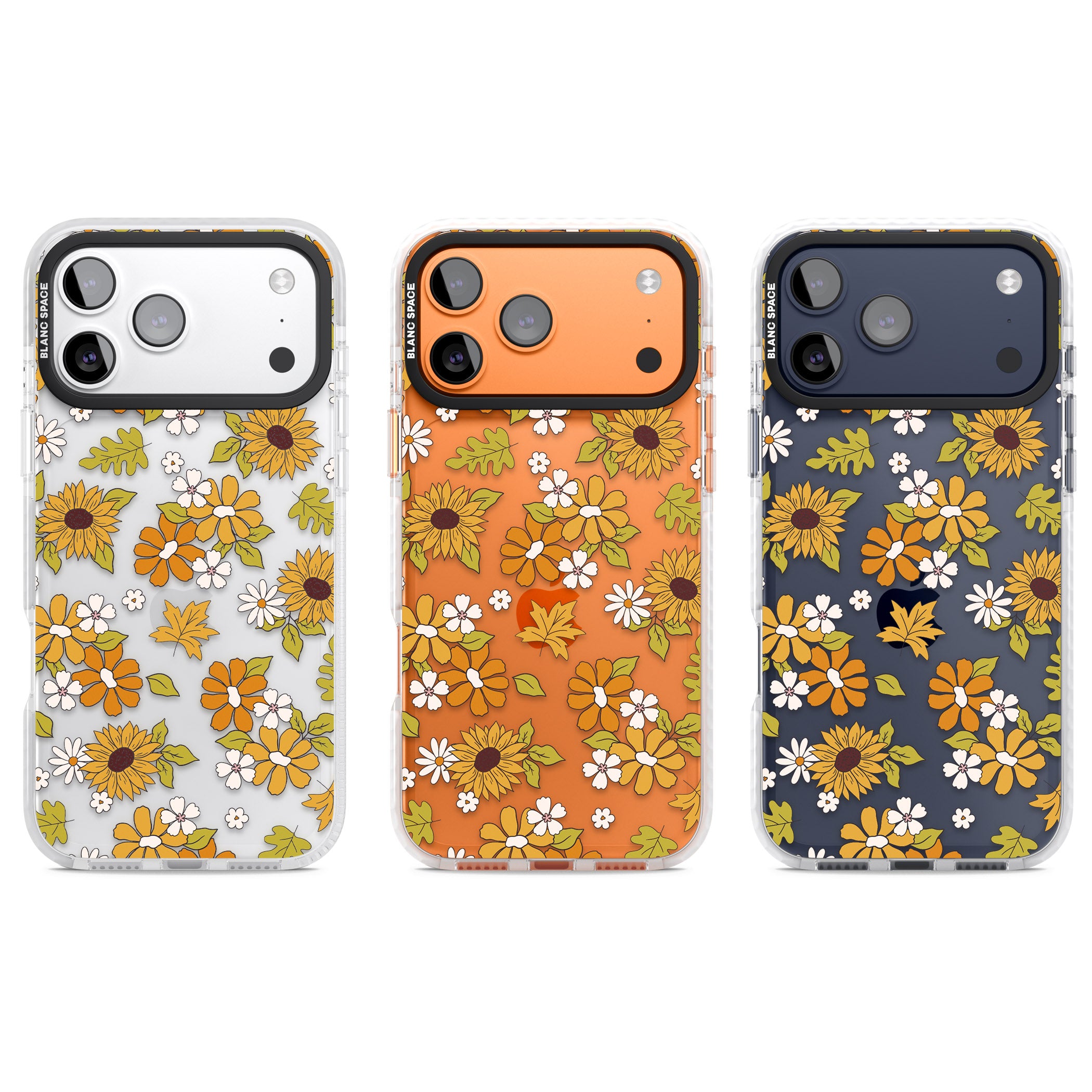 Boho Sunflowers iPhone 17 Pro Impact Clear Phone Case APT Impact Protection