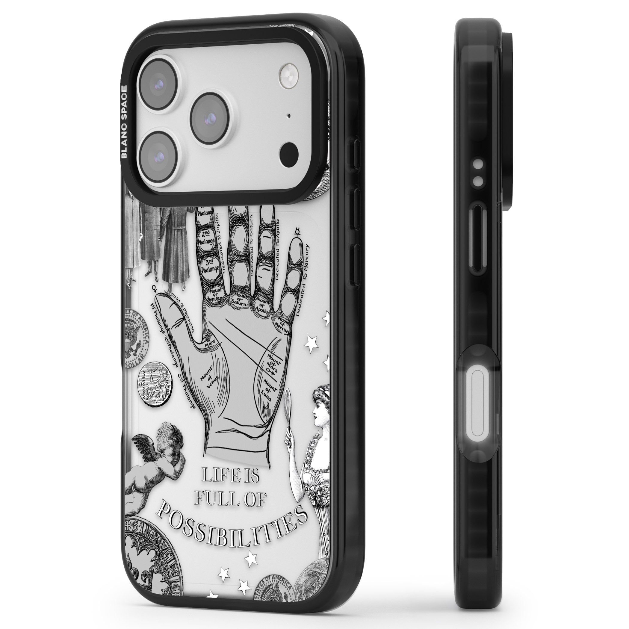 Life Is Full Of Possibilities iPhone 17 Pro Impact Black Phone Case Side Profile