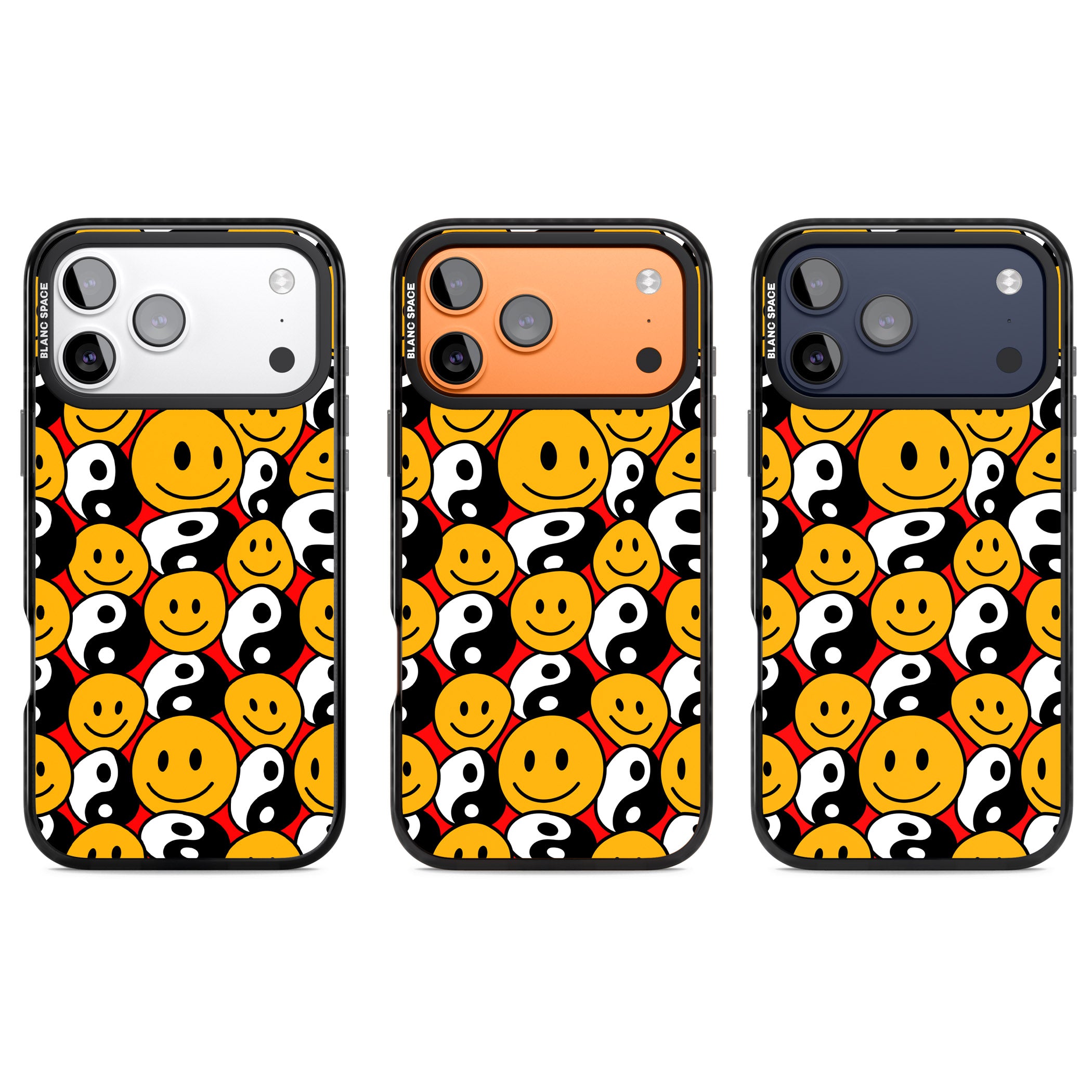 Yin Yang & Faces iPhone 17 Pro Impact Black Phone Case APT Impact Protection