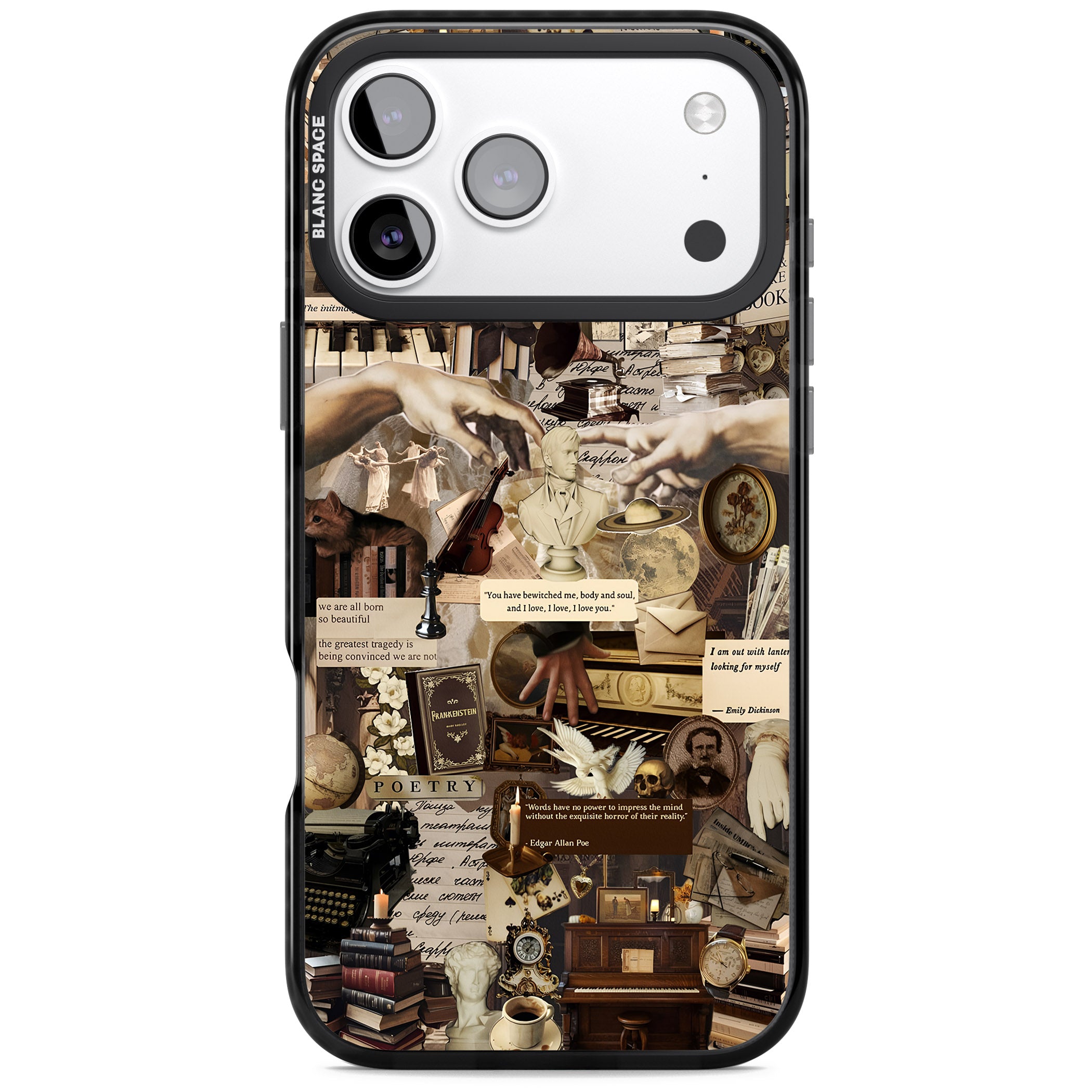 Antique Collage iPhone 17 Pro Impact Black Phone Case