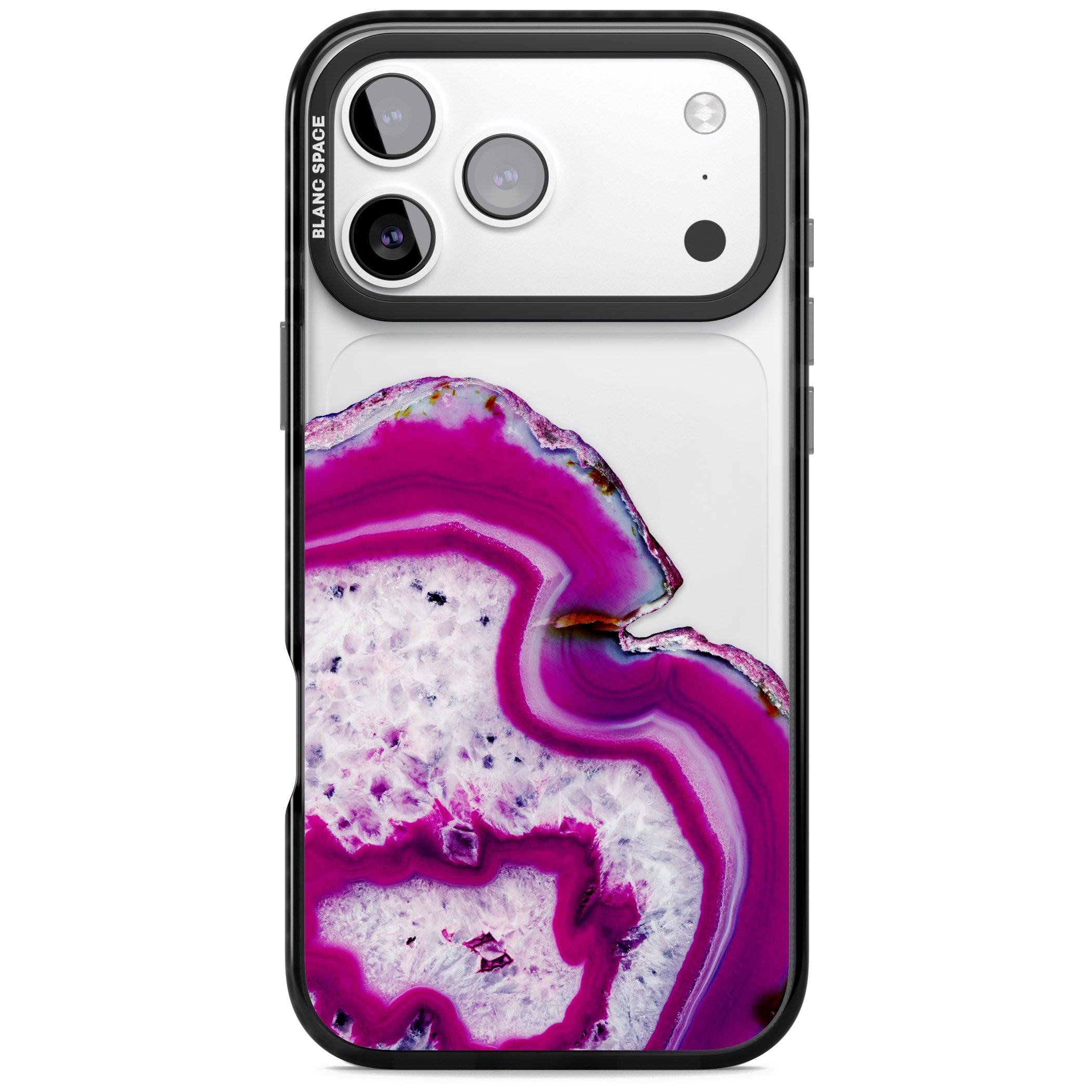Violet Crystal Agate iPhone 17 Pro Impact Black Phone Case