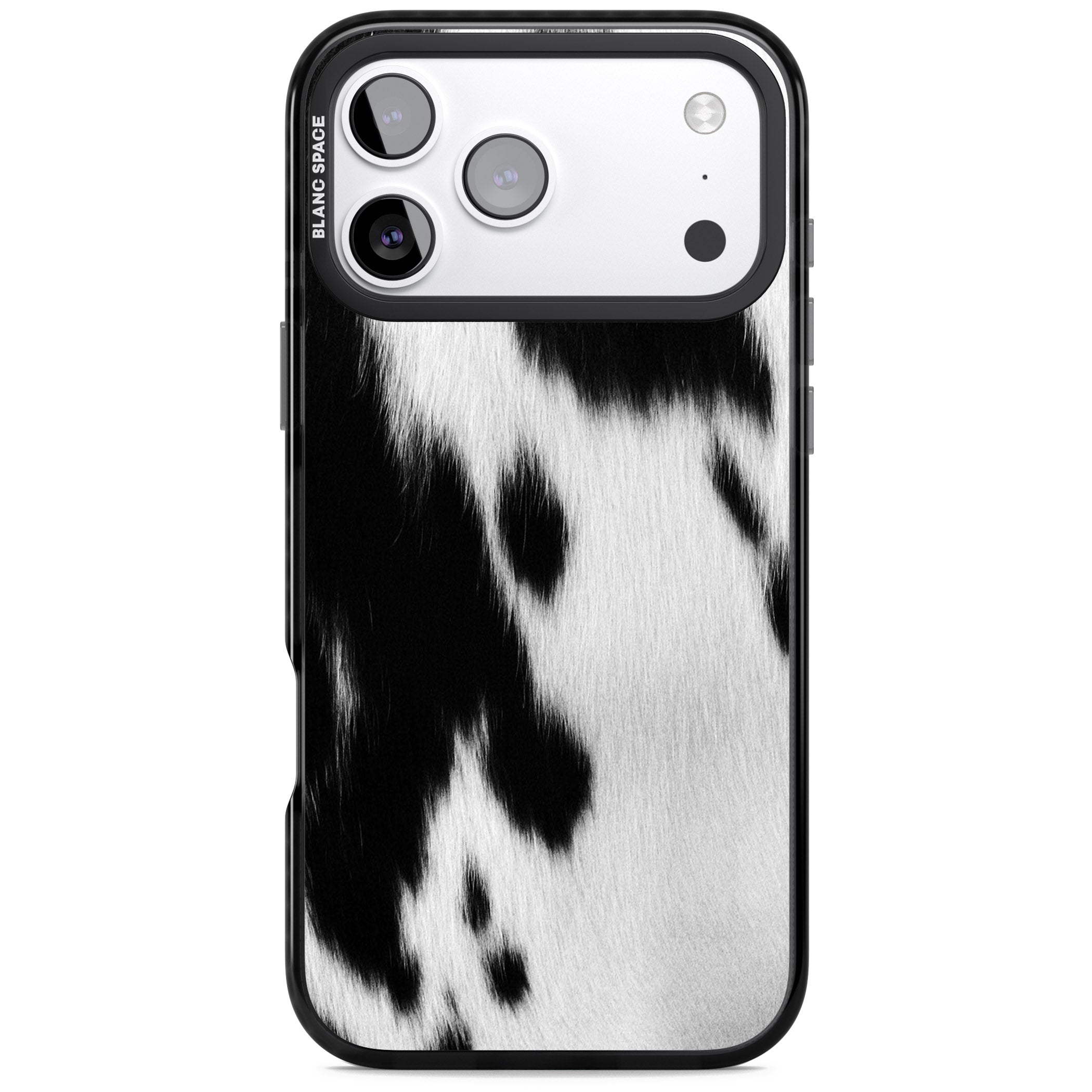 Designer Fashion Cowhide iPhone 17 Pro Max Impact Black Phone Case