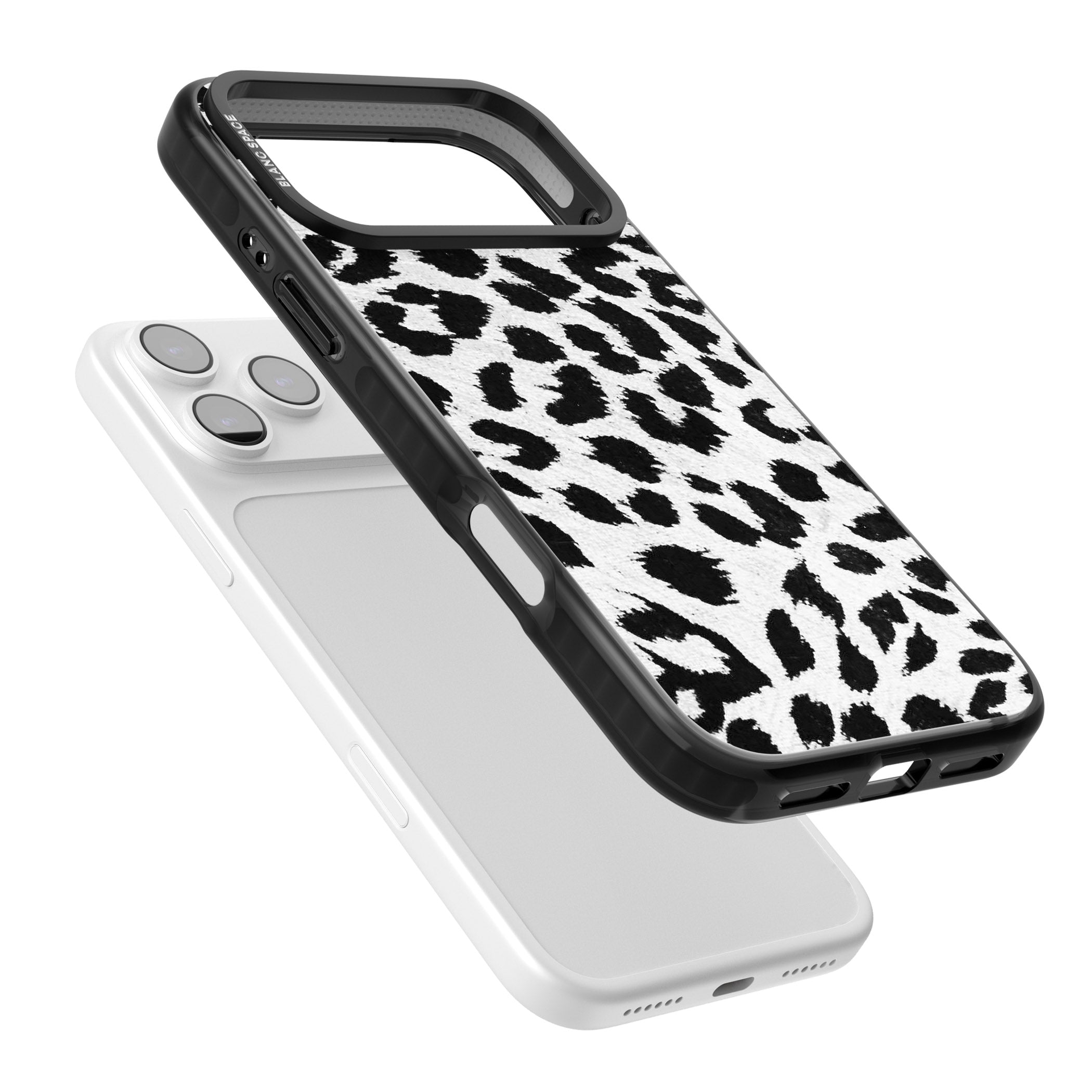 Rar Leopard Print White iPhone 17 Pro Max Impact Black Phone Case Colours