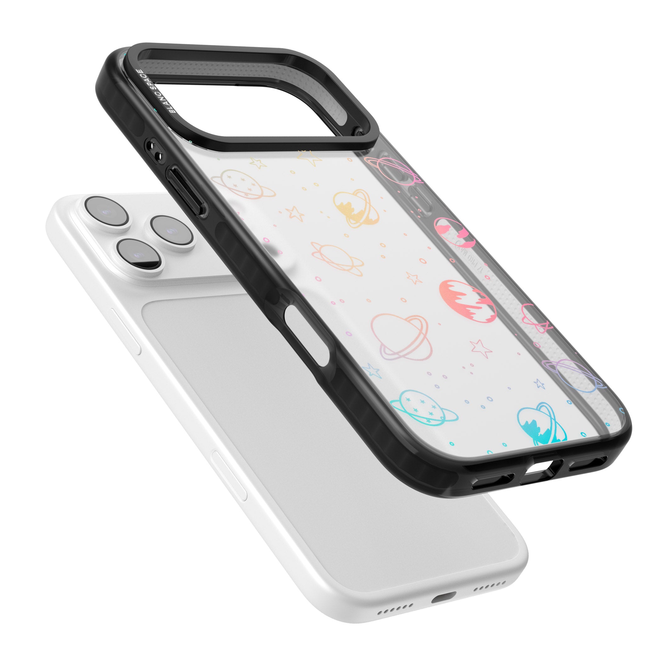 Pastel Space Universe iPhone 17 Pro Impact Black Phone Case Colours