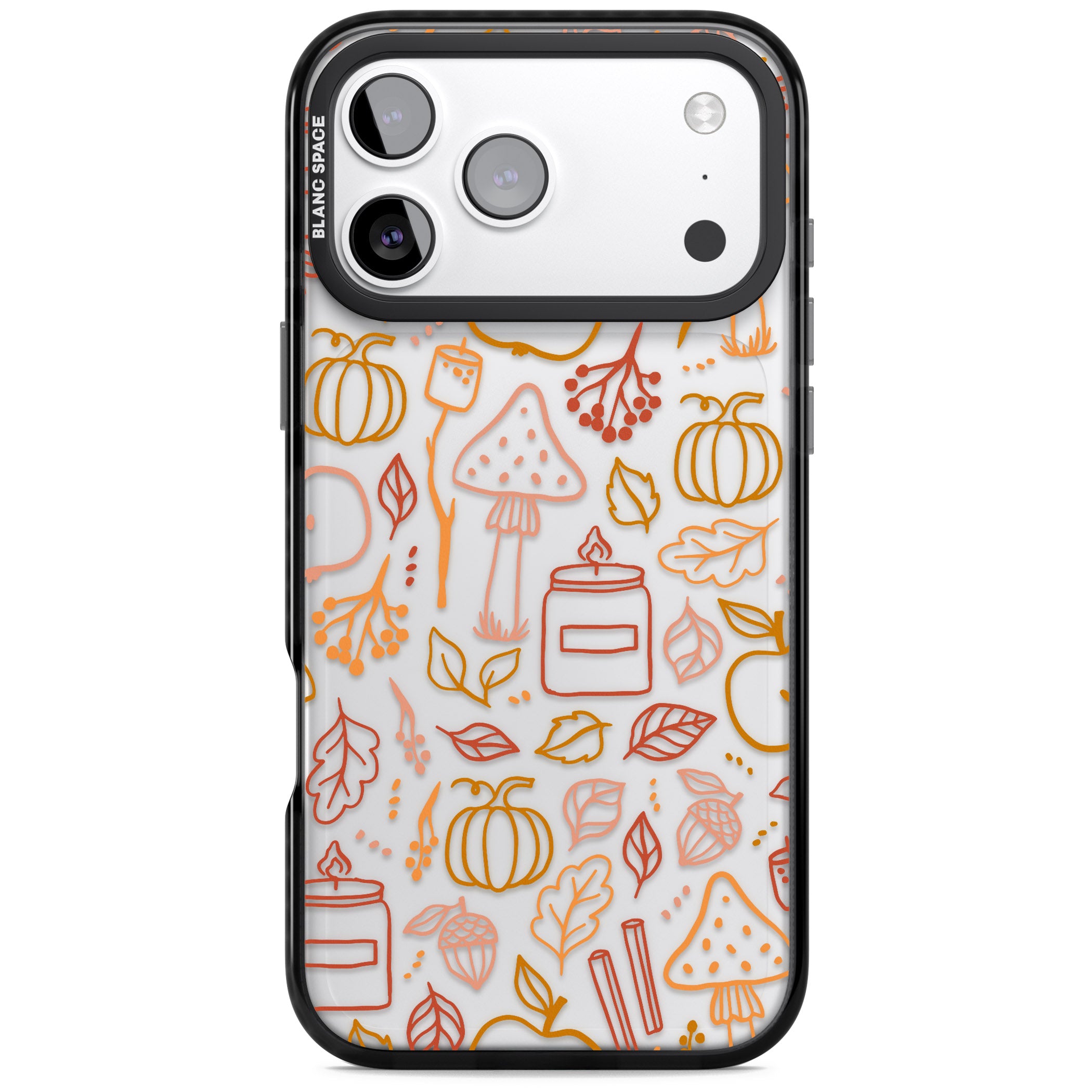 Autumn Line Pattern iPhone 17 Pro Impact Black Phone Case