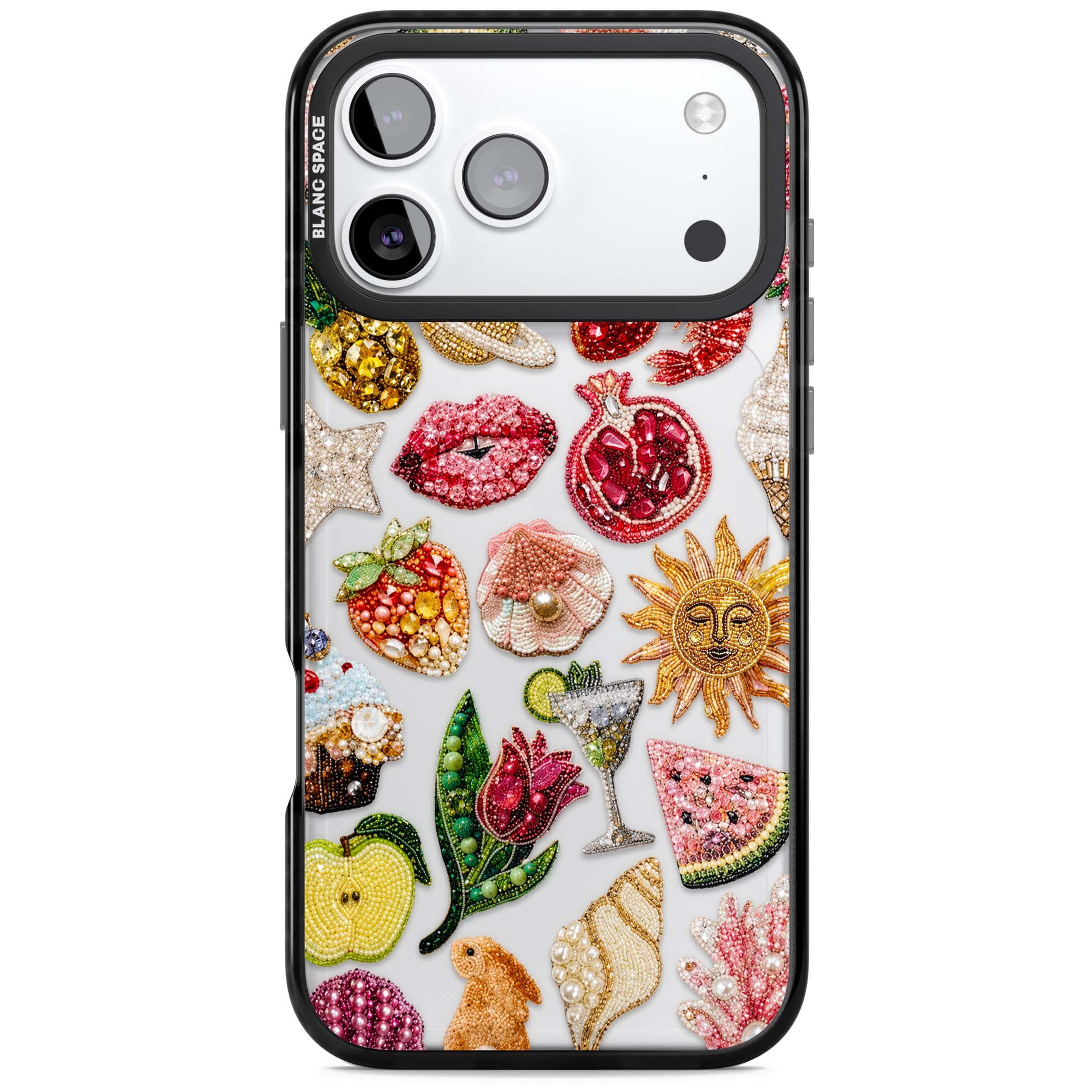 Beaded Riviera coquette iPhone case | Clear Impact case for iPhone 17 Pro, iPhone 17 Pro Max