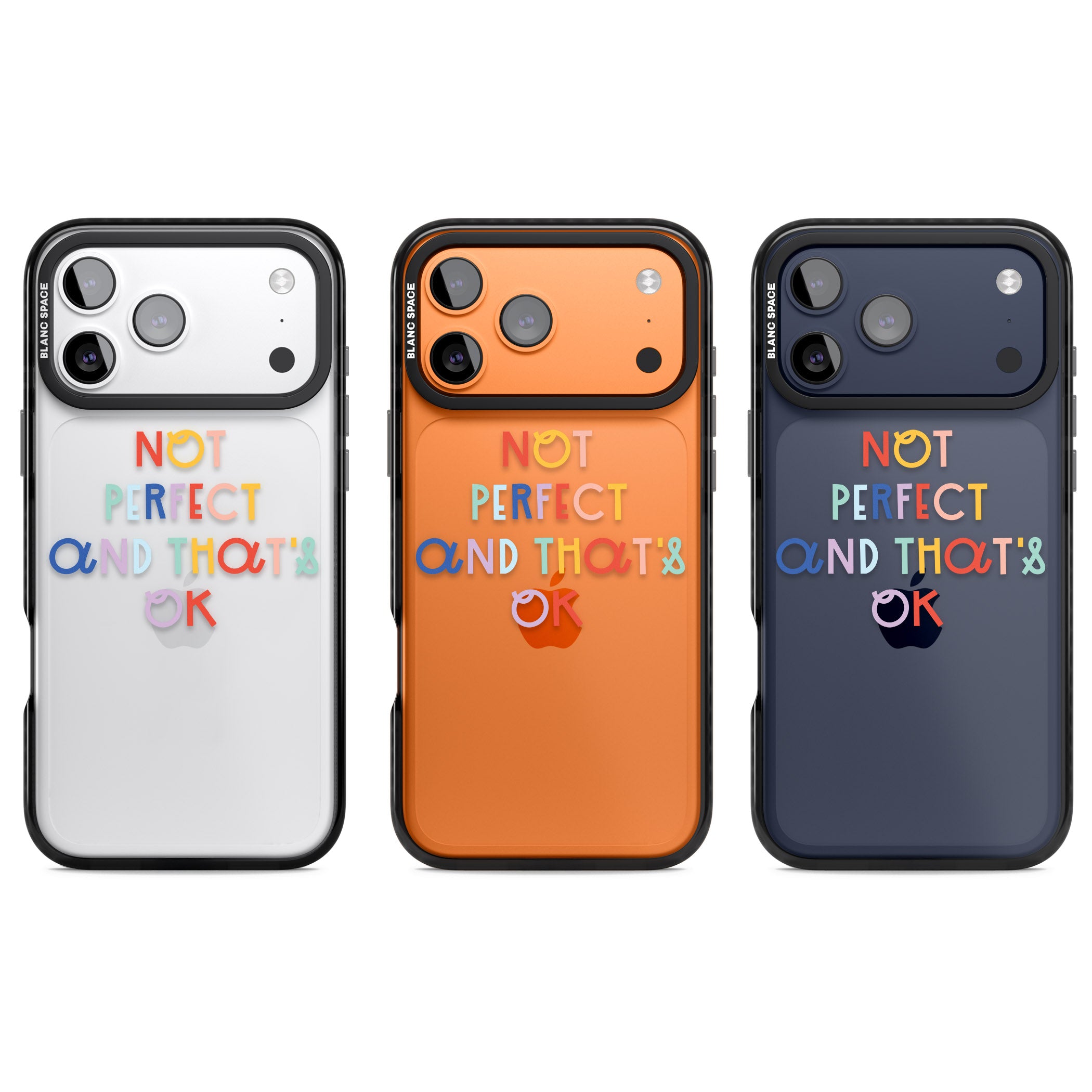 Not Perfect Clear iPhone 17 Pro Impact Black Phone Case APT Impact Protection