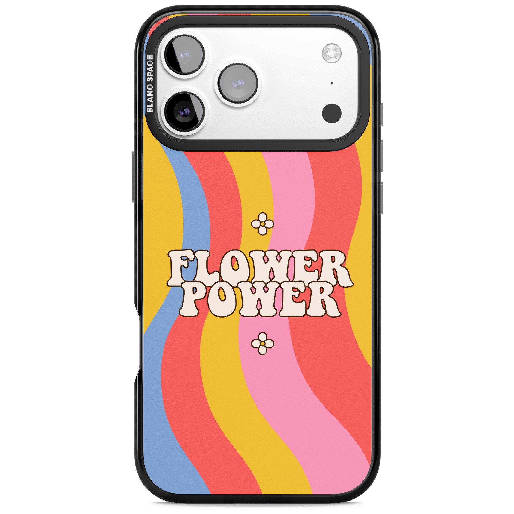 Melting Flower Power iPhone 17 Pro Max Impact Black Phone Case