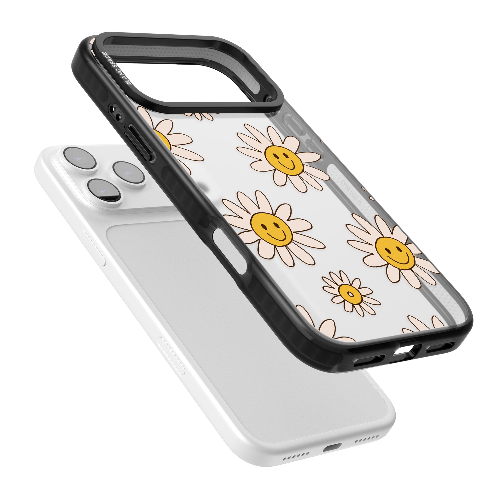Daisy Faces iPhone 17 Pro Impact Black Phone Case Colours