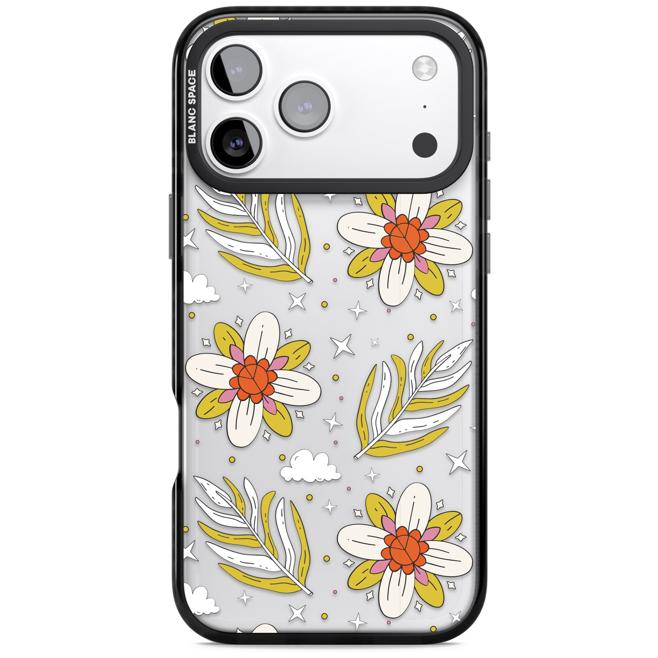 Boho Celestial Floral Dream iPhone 17 Pro Impact Black Phone Case