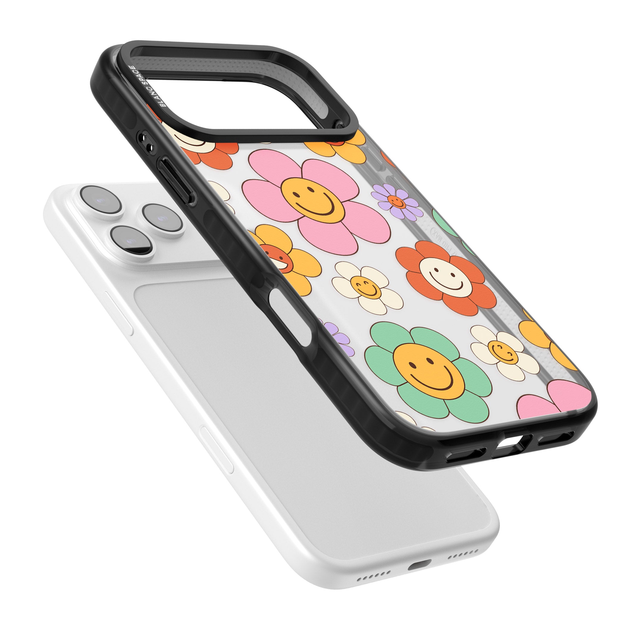 Happy Blossoms iPhone 17 Pro Impact Black Phone Case Colours