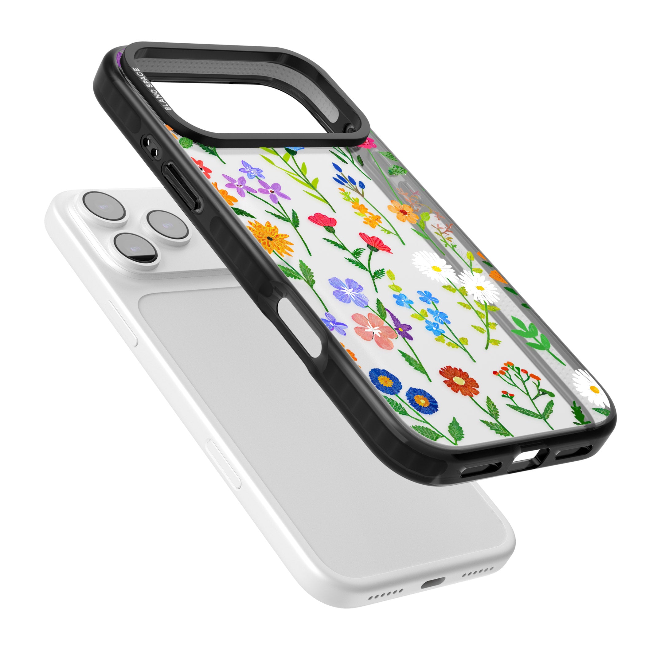 Wildflower Garden iPhone 17 Pro Max Impact Black Phone Case Colours