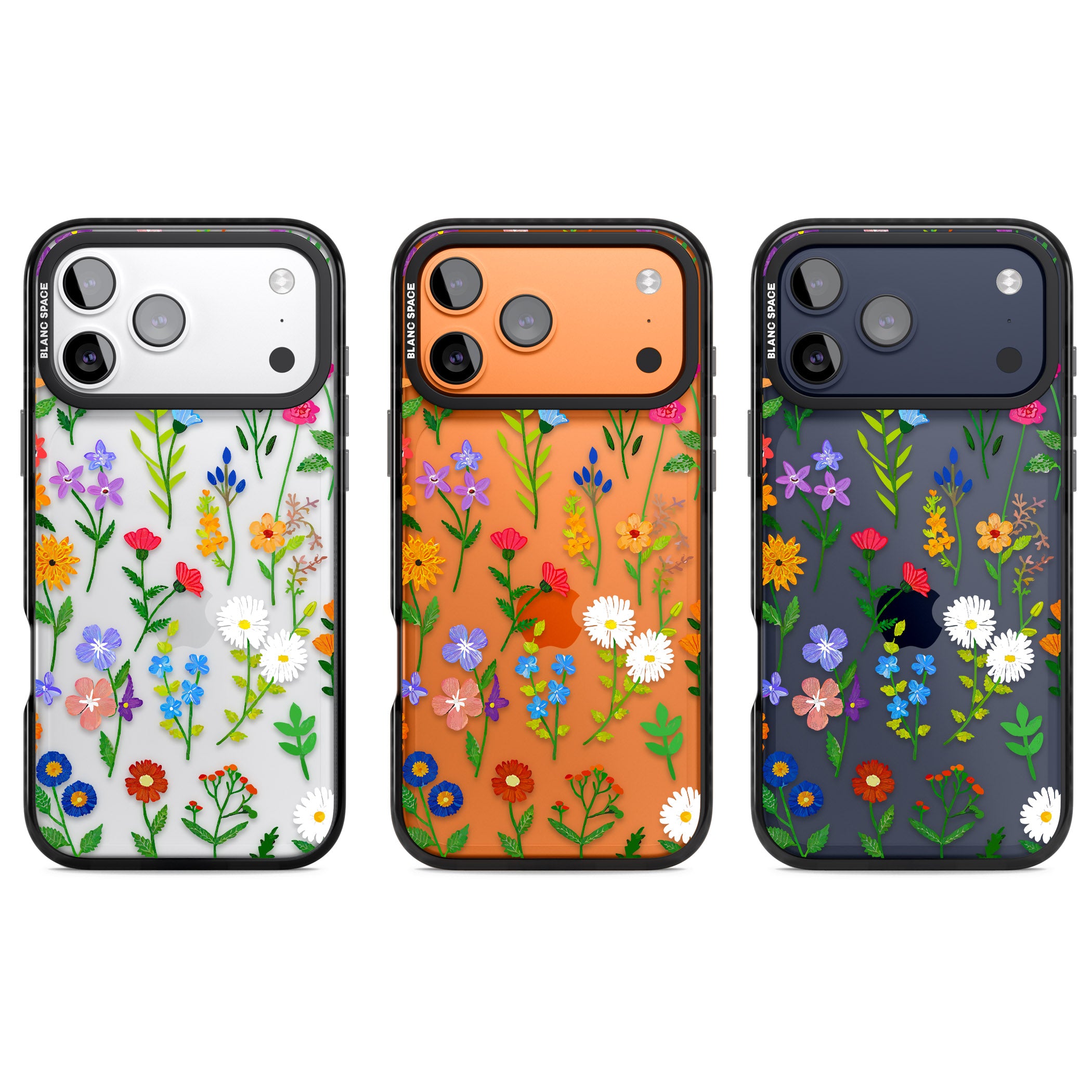 Wildflower Garden iPhone 17 Pro Impact Black Phone Case APT Impact Protection