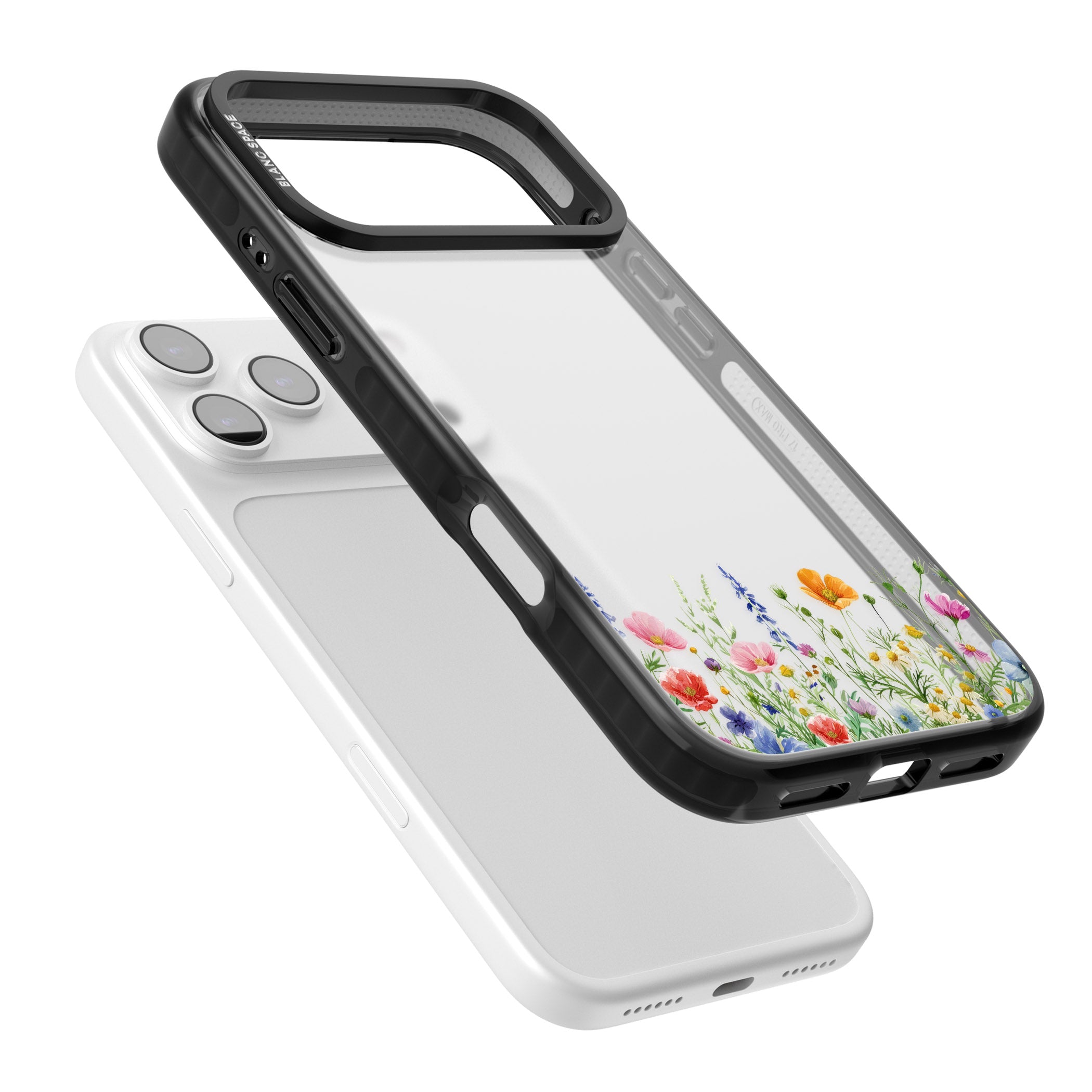 Minimal Wildflowers iPhone 17 Pro Max Impact Black Phone Case Colours