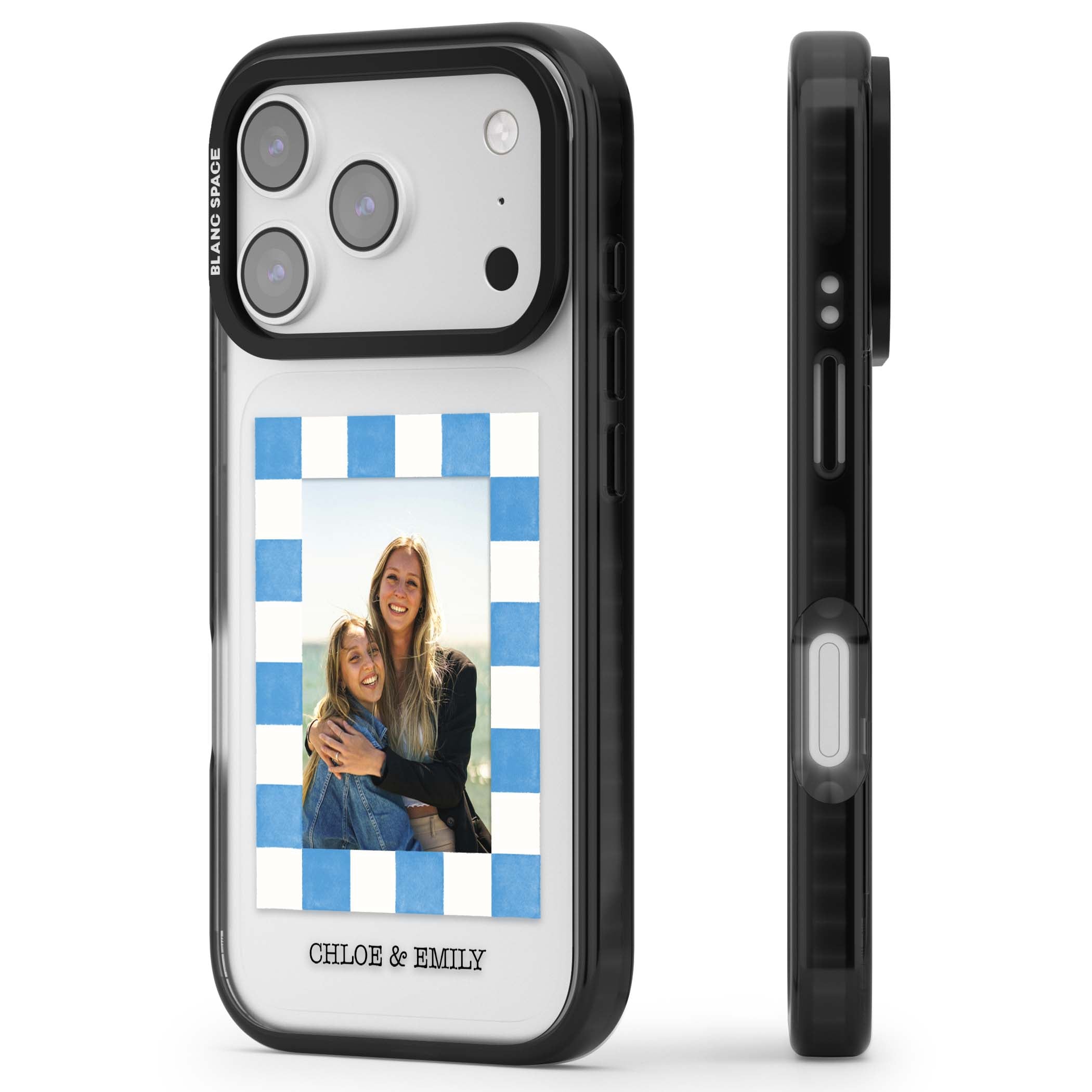 Personalised Blue Check Photo