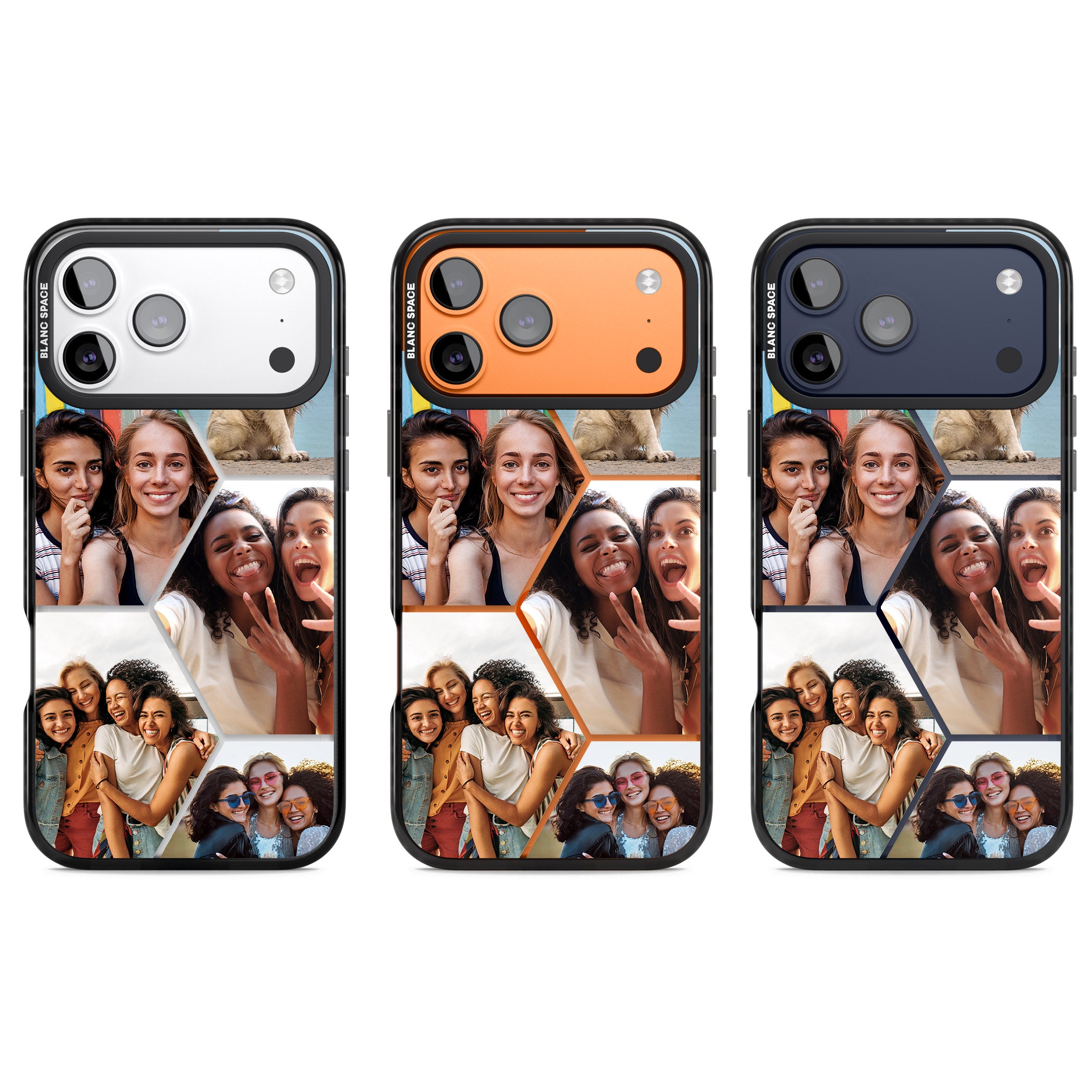 Personalised Beehive Photo Grid iPhone 17 Pro Impact Black Phone Case APT Impact Protection