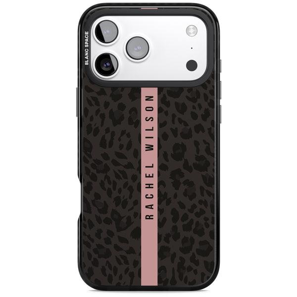 Personalised Pink Stripe Leopard