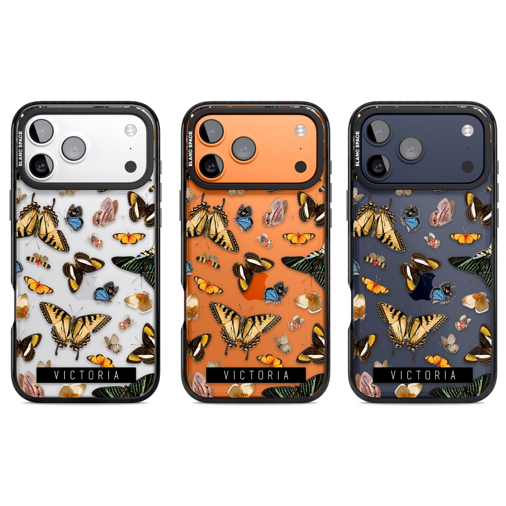 Personalised Butterfly Archive iPhone 17 Pro Impact Black Phone Case APT Impact Protection