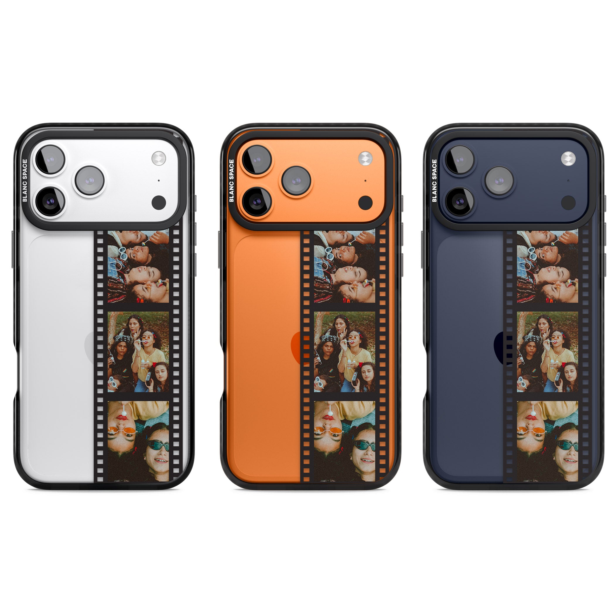 Personalised Photo Film Strip iPhone 17 Pro Impact Black Phone Case APT Impact Protection