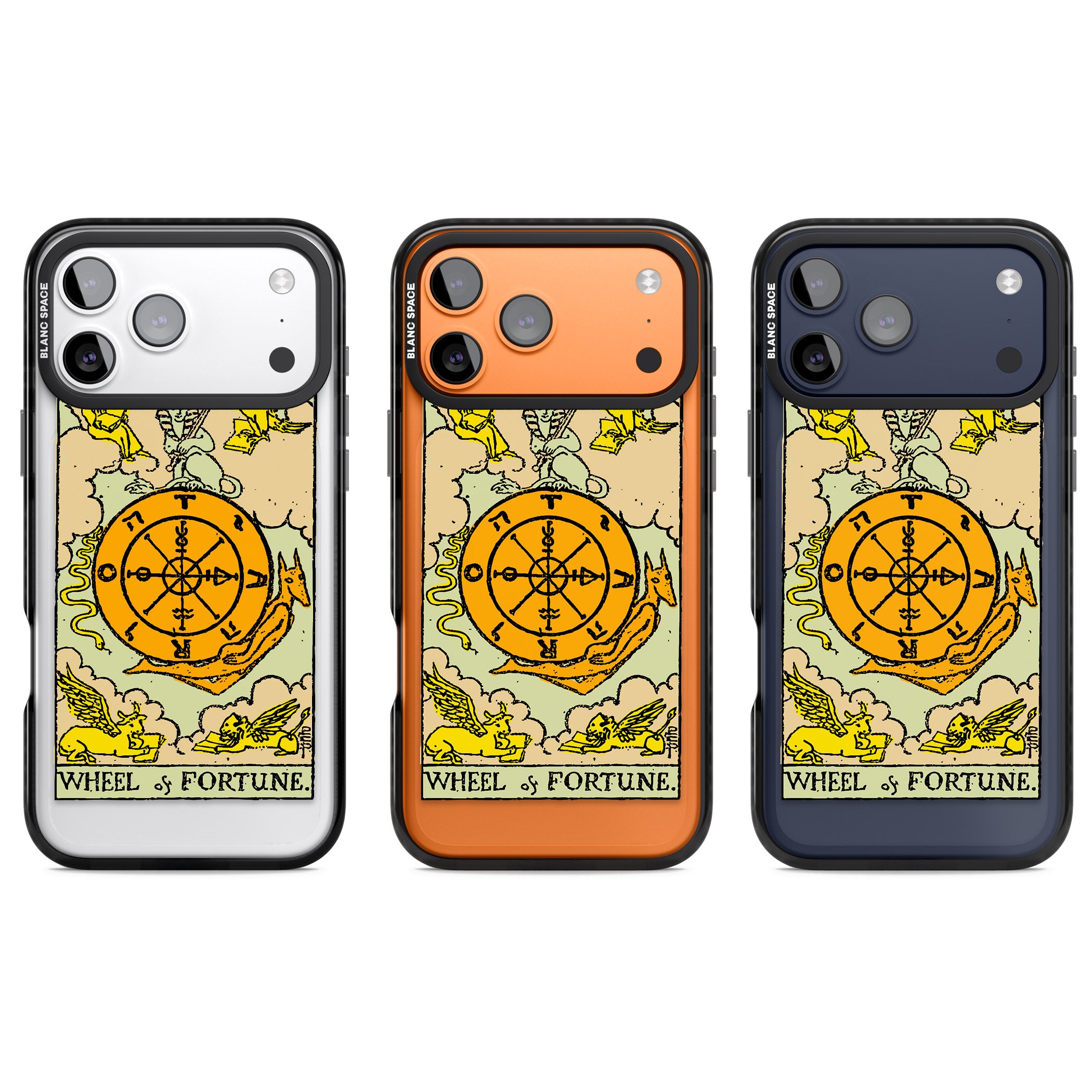 Personalised Wheel Of Fortune Tarot Card (Color) iPhone 17 Pro Impact Black Phone Case APT Impact Protection