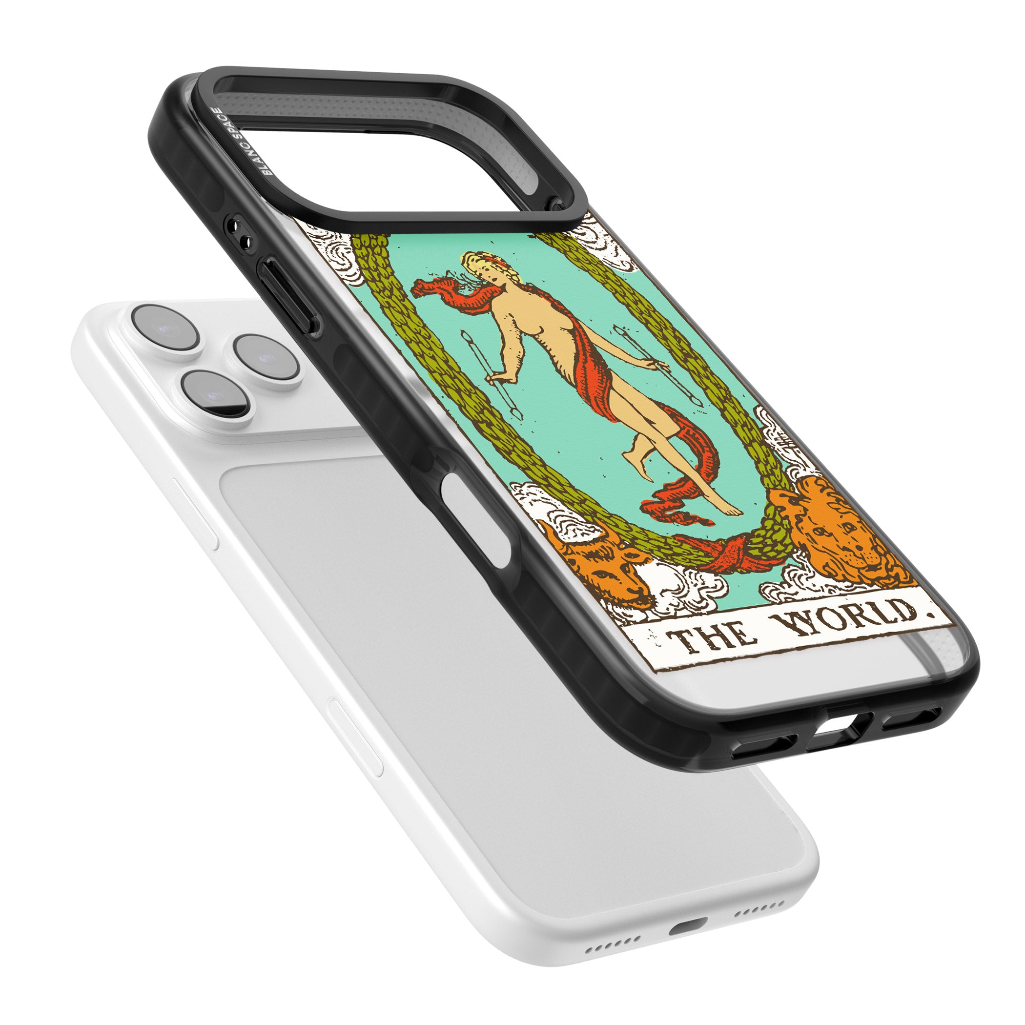 Personalised The World Tarot Card (Color) iPhone 17 Pro Impact Black Phone Case Colours