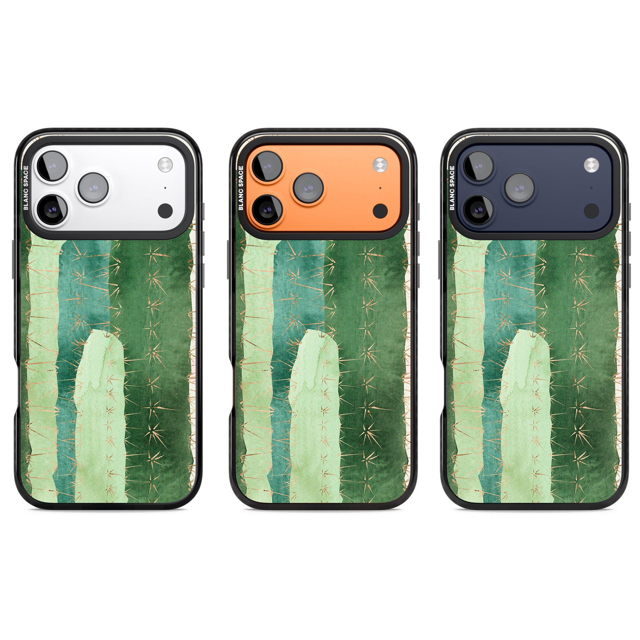 Large Cacti iPhone 17 Pro Impact Black Phone Case APT Impact Protection