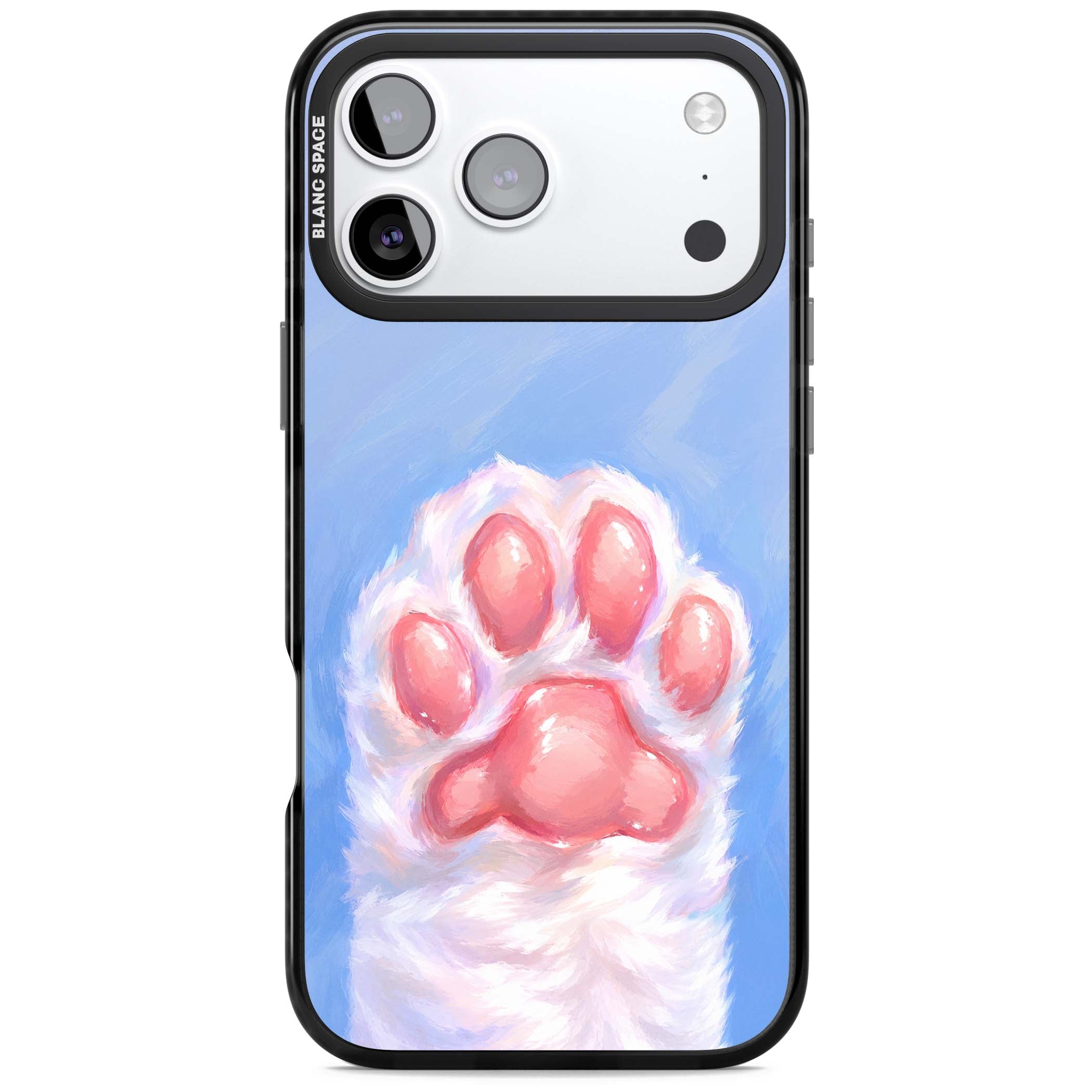 Soft White Paw cute iPhone case | Clear Impact case for iPhone 17 Pro, iPhone 17 Pro Max
