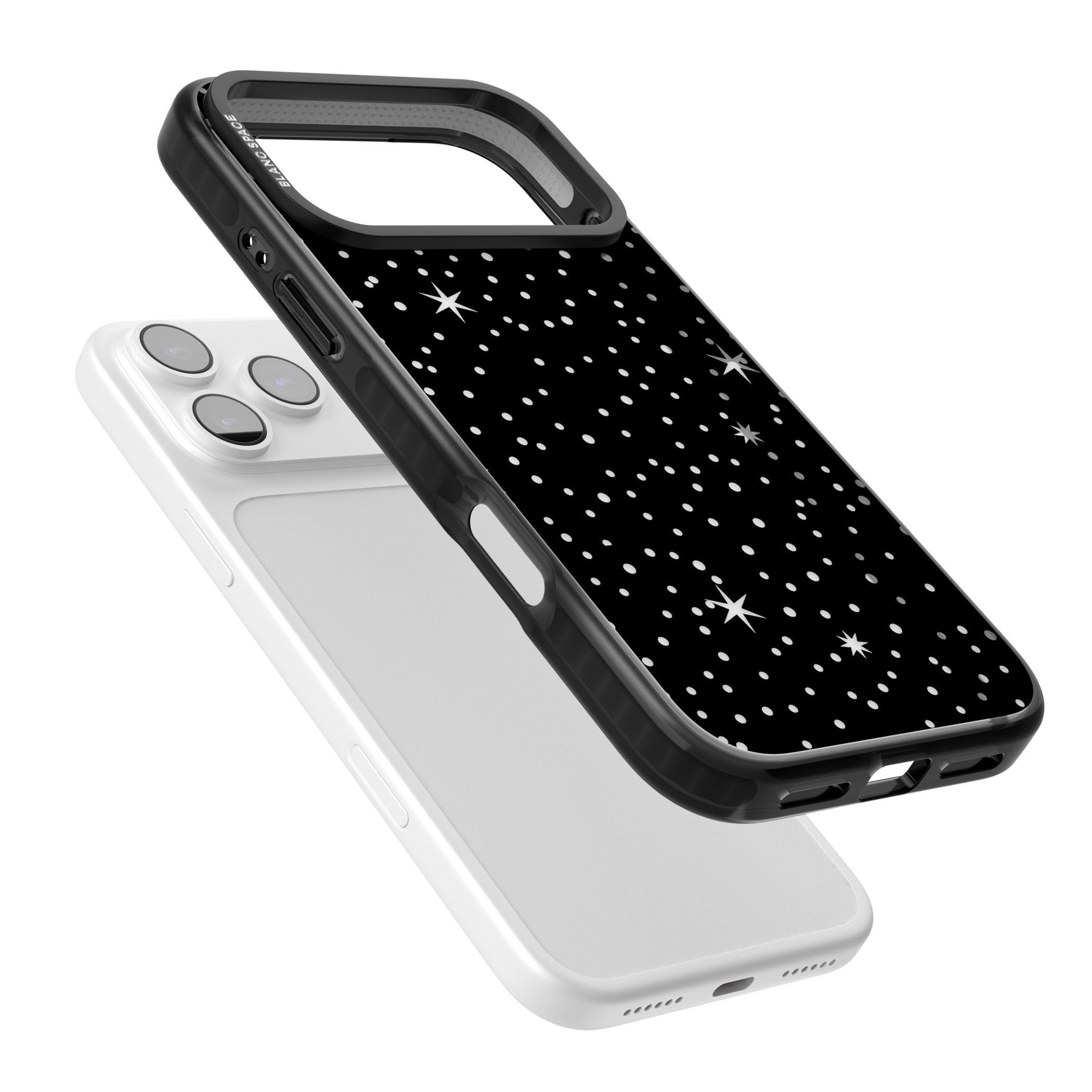 Celestial Cut Out Stars iPhone 17 Pro Impact Black Phone Case Colours