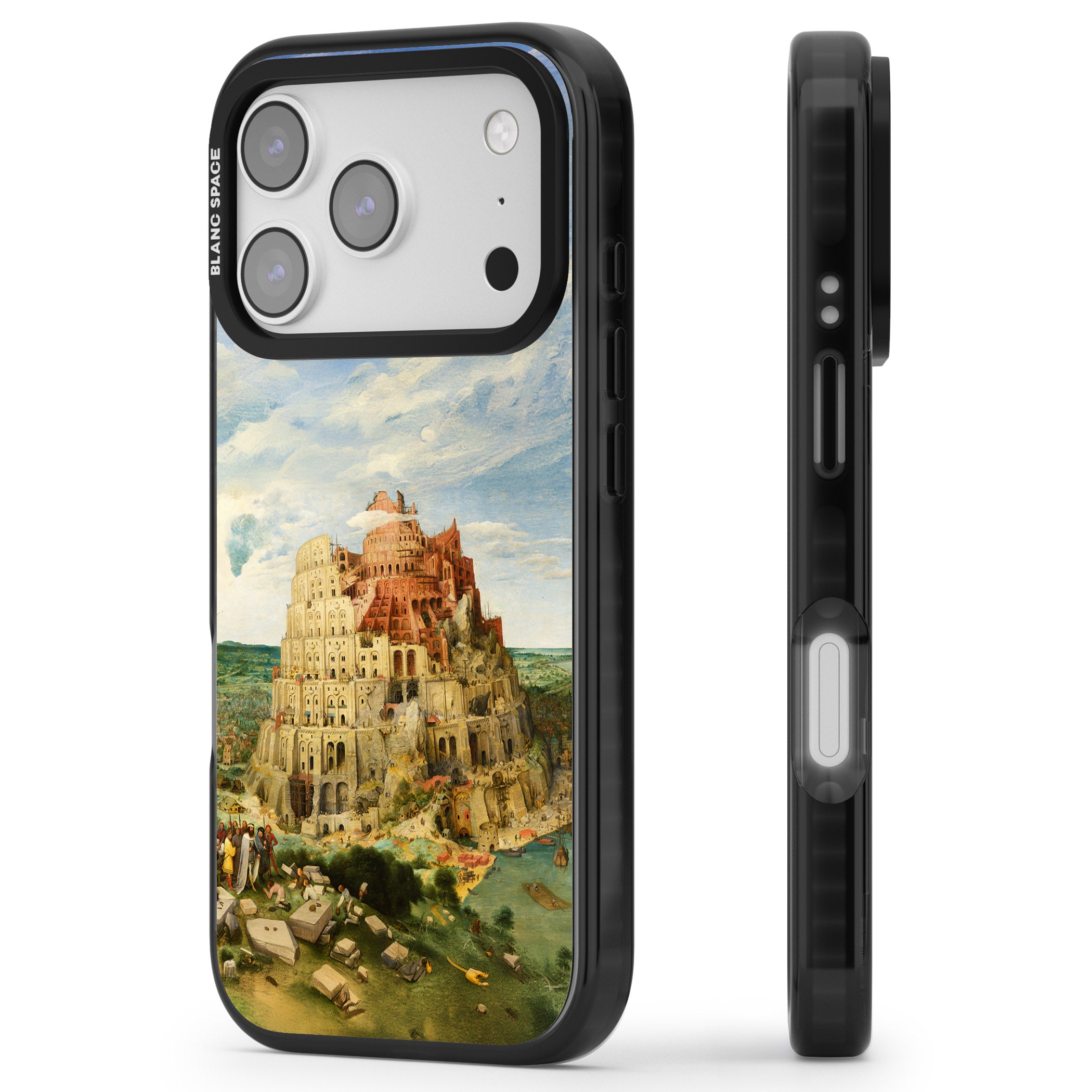 Tower Of Babel iPhone 17 Pro Impact Black Phone Case Side Profile