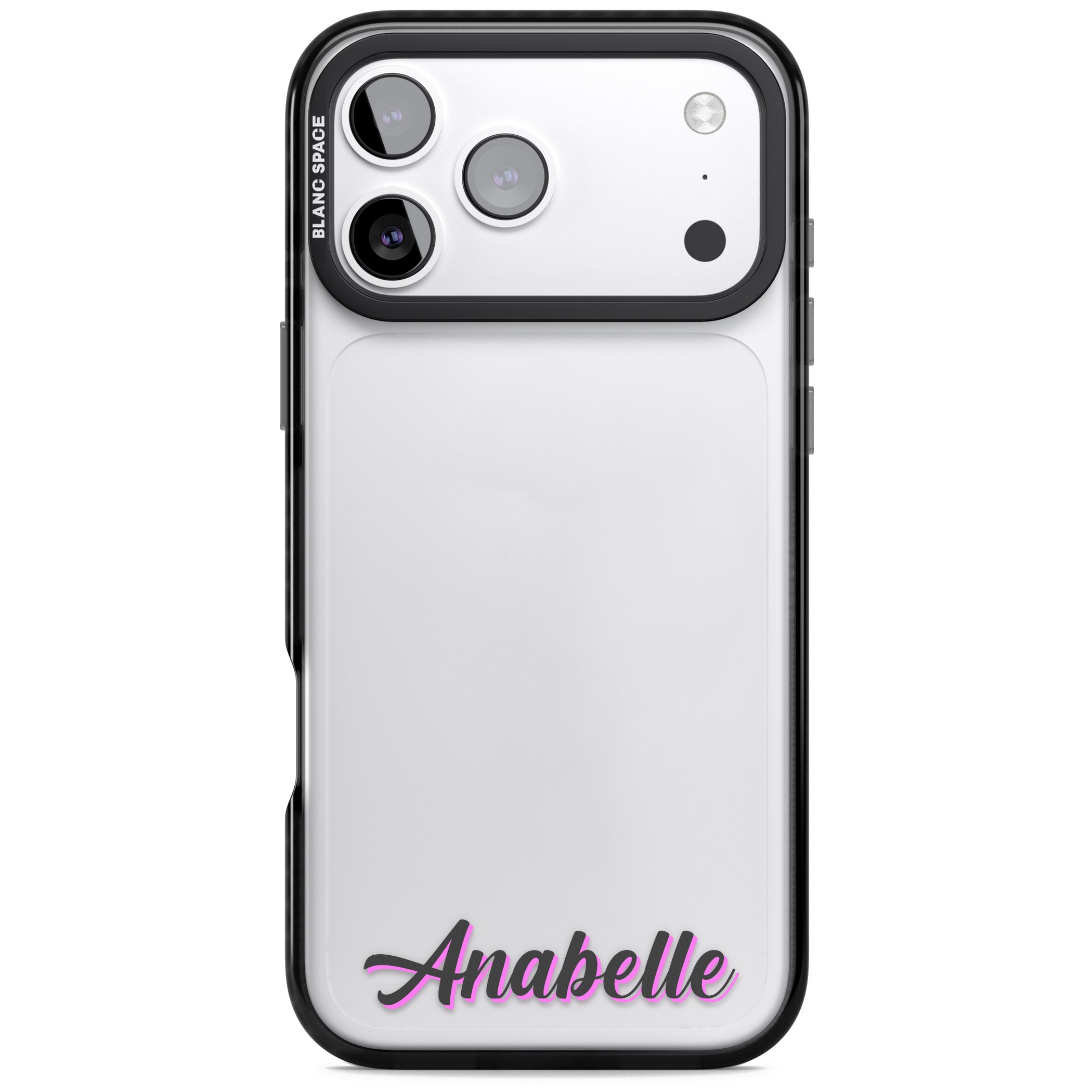 Personalised Cute Bottom Name iPhone 17 Pro Max Impact Black Phone Case