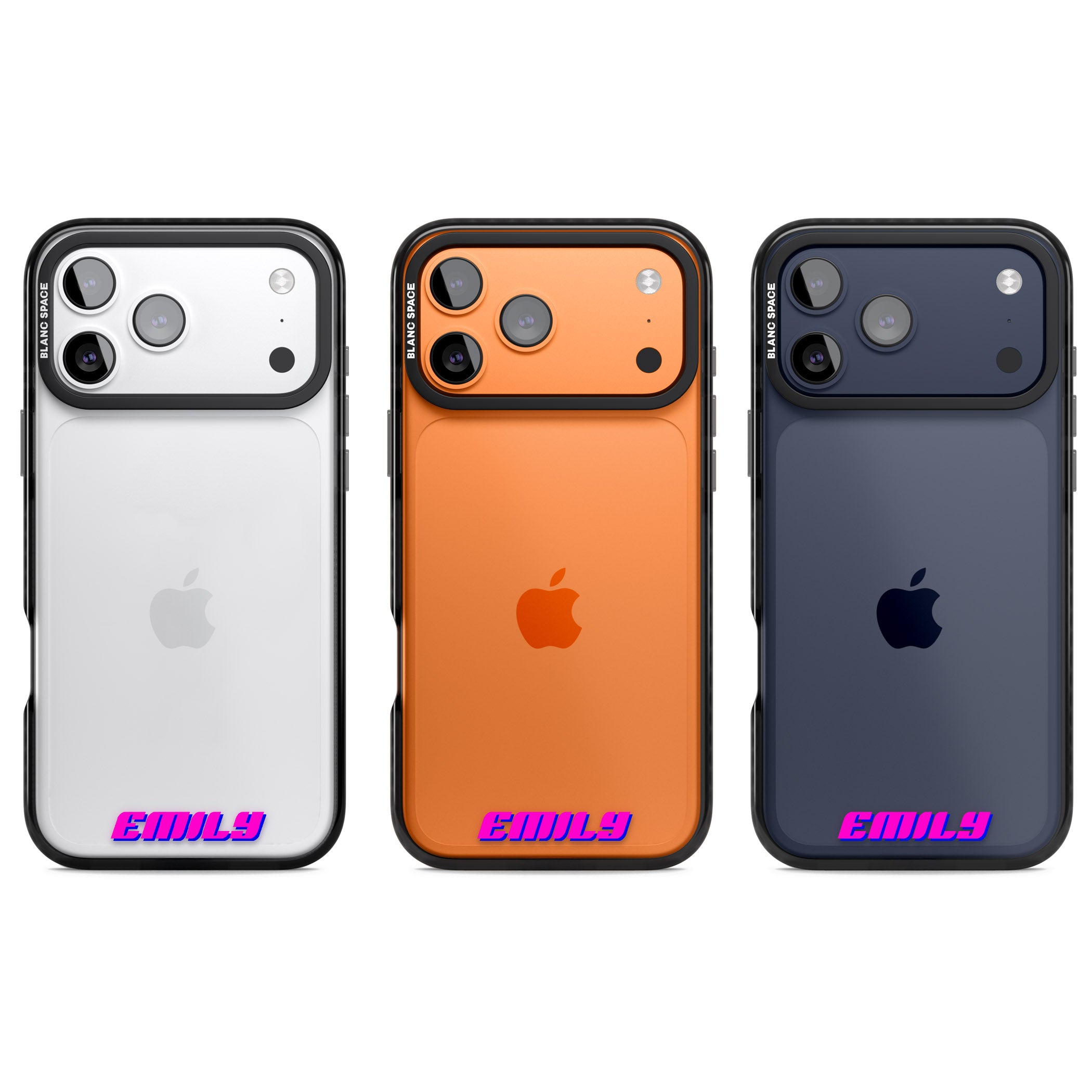 Personalised Cool Bottom Name iPhone 17 Pro Impact Black Phone Case APT Impact Protection