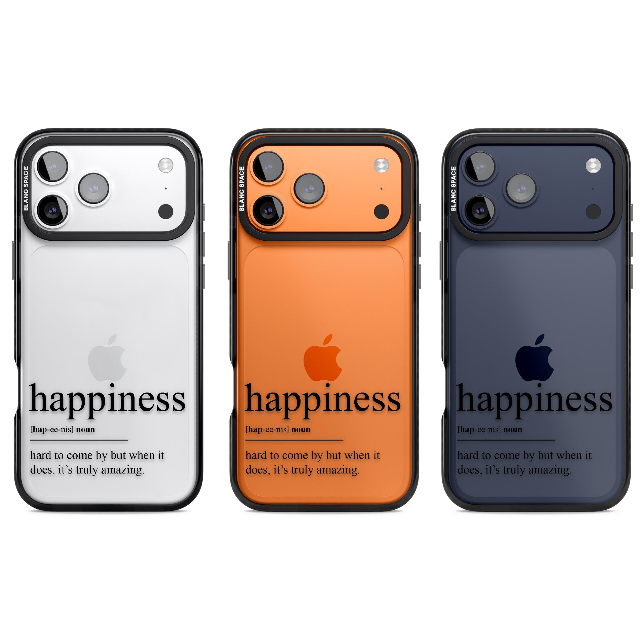 Happiness iPhone 17 Pro Impact Black Phone Case APT Impact Protection