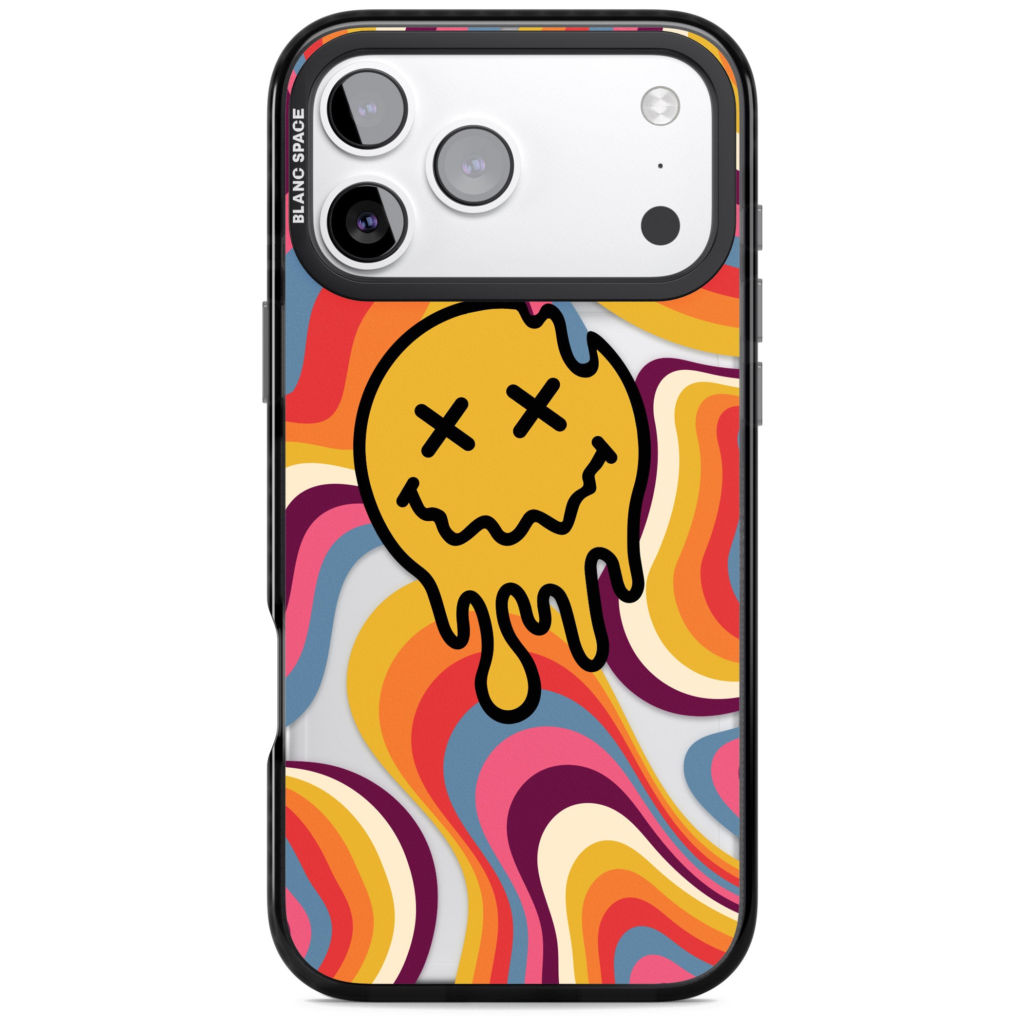 Trippy Face Melt iPhone 17 Pro Impact Black Phone Case