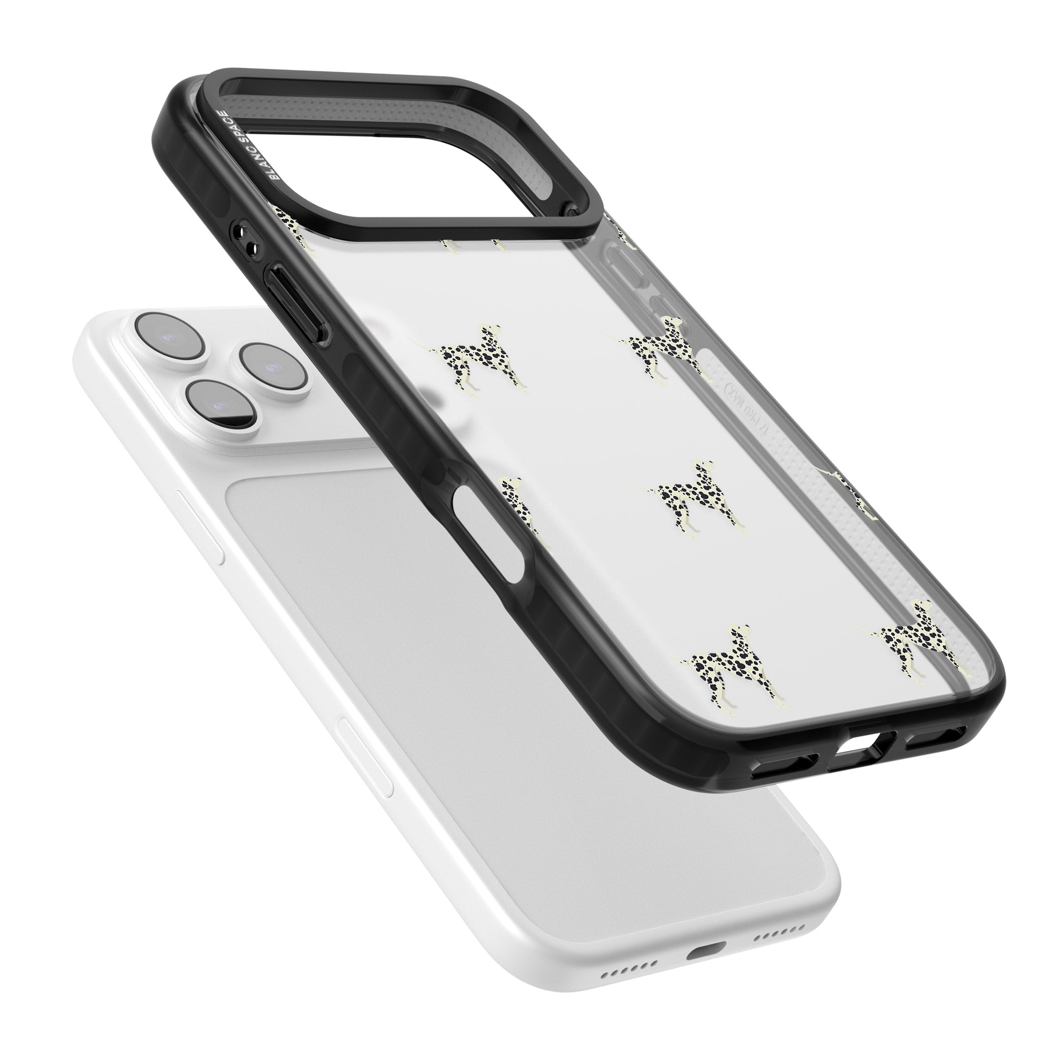 Dalmatian Dog Pattern iPhone 17 Pro Max Impact Black Phone Case Colours
