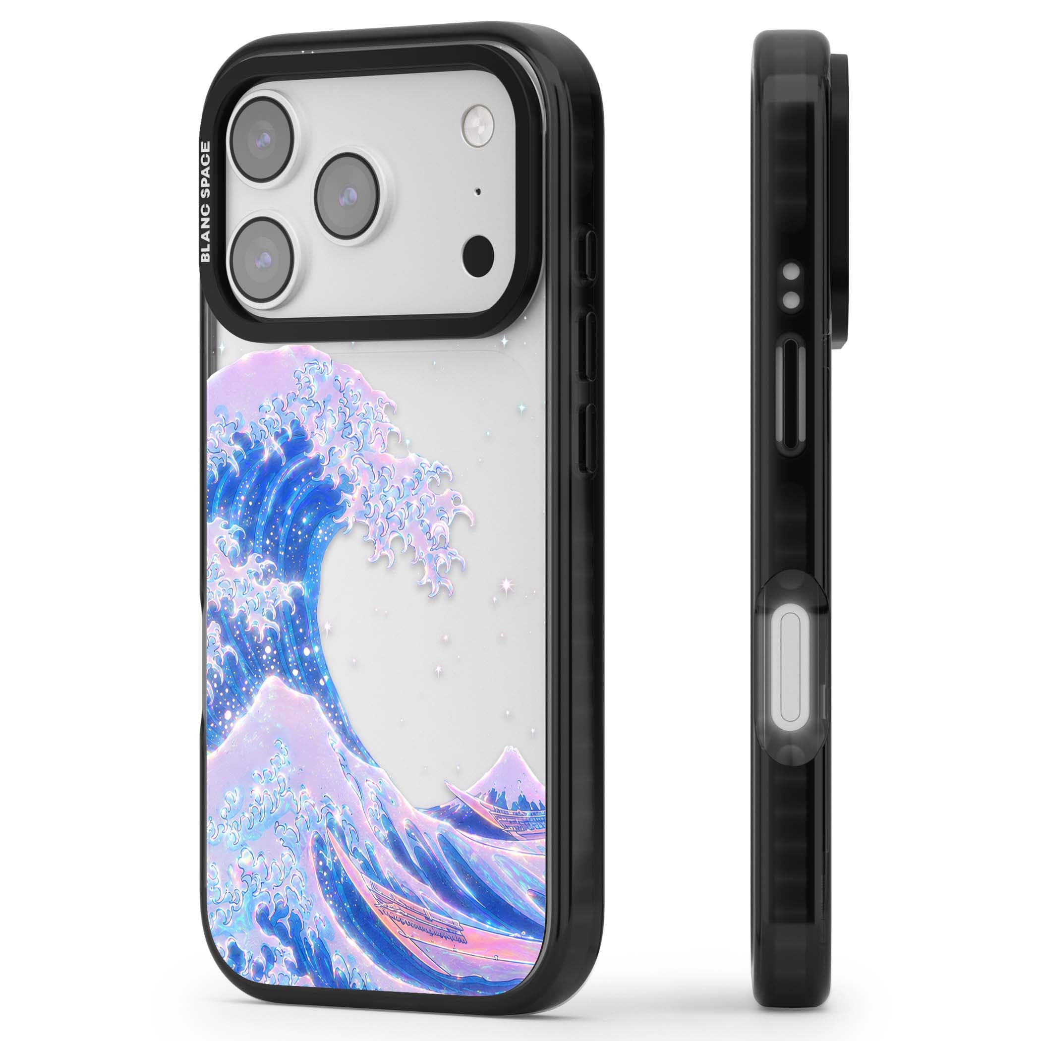 The Great Wave In Opal japanese iPhone case | Clear Impact case for iPhone 17 Pro, iPhone 17 Pro Max