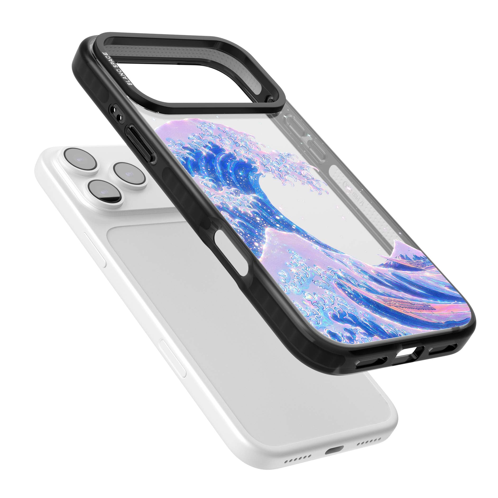 The Great Wave In Opal japanese iPhone case | Clear Impact case for iPhone 17 Pro, iPhone 17 Pro Max